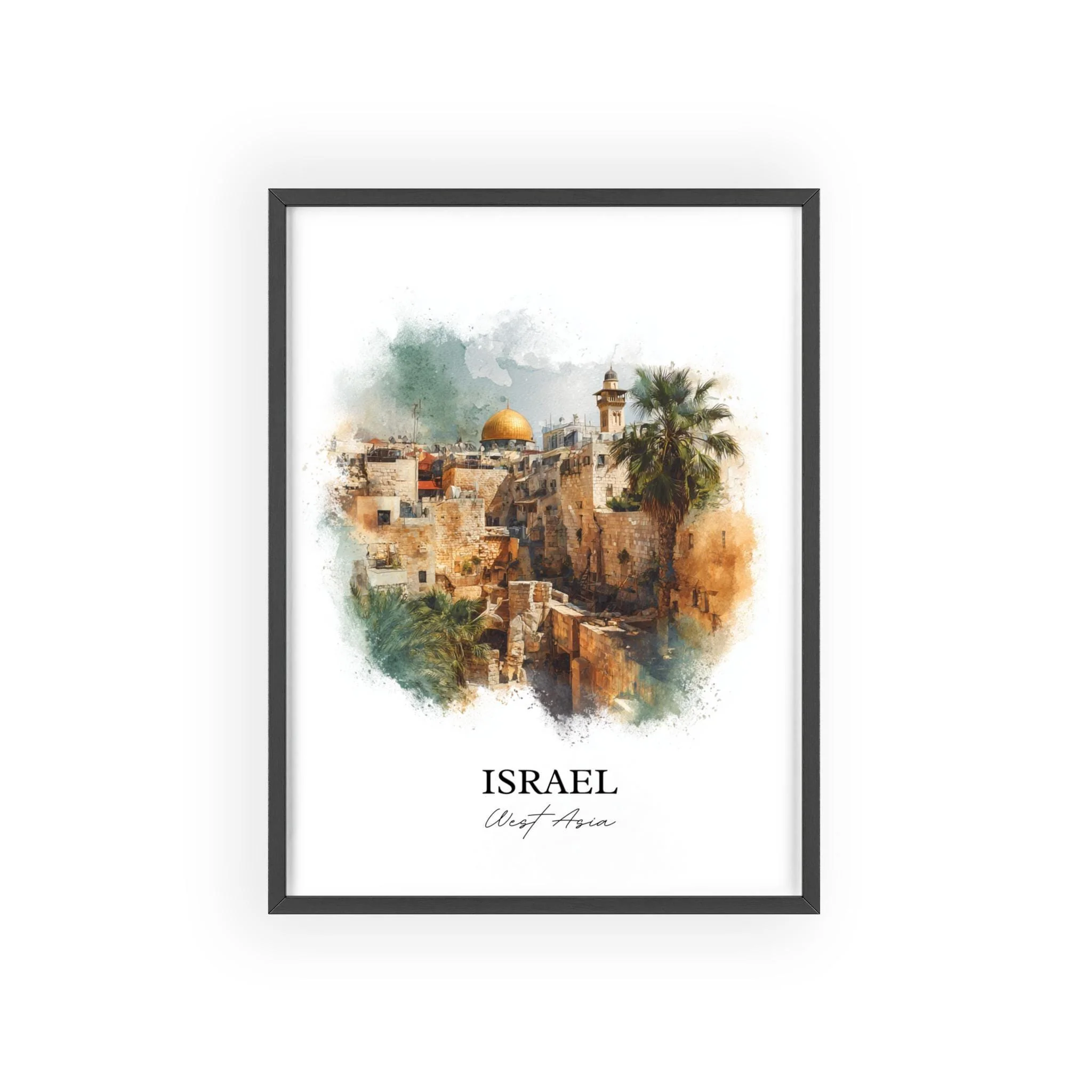 Israel, Israel – Watercolor Art Print - Image 7