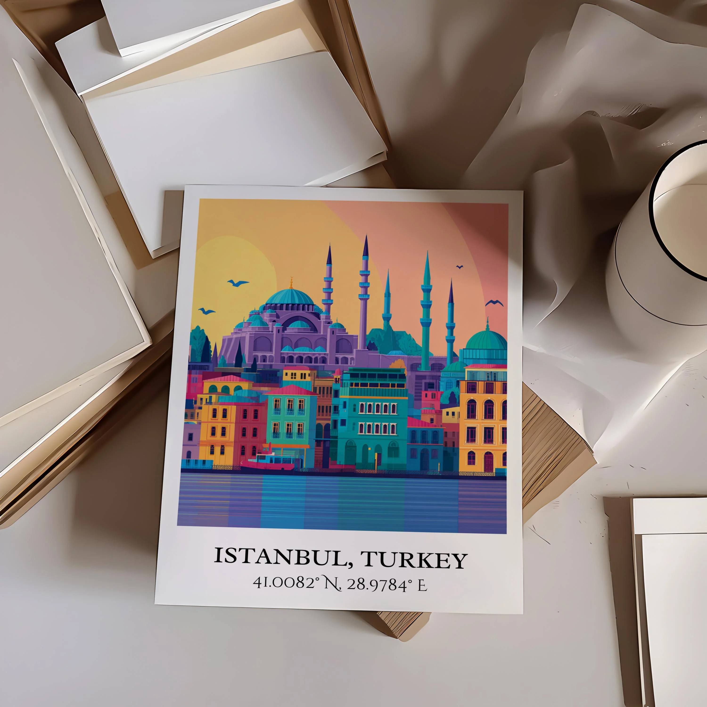 Istanbul, Turkey – Watercolor Art Print - Image 4