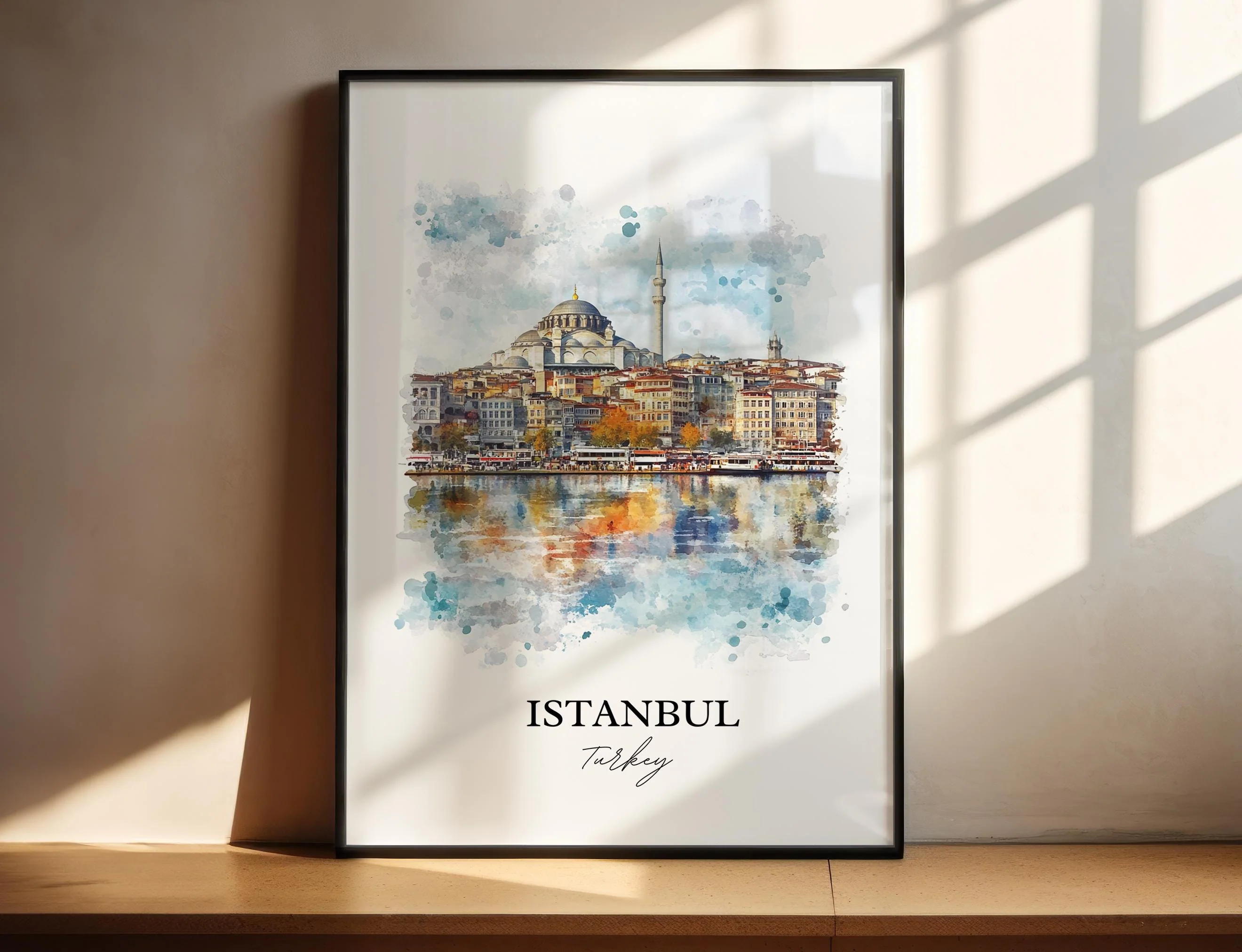 Istanbul, Turkey – Watercolor Art Print