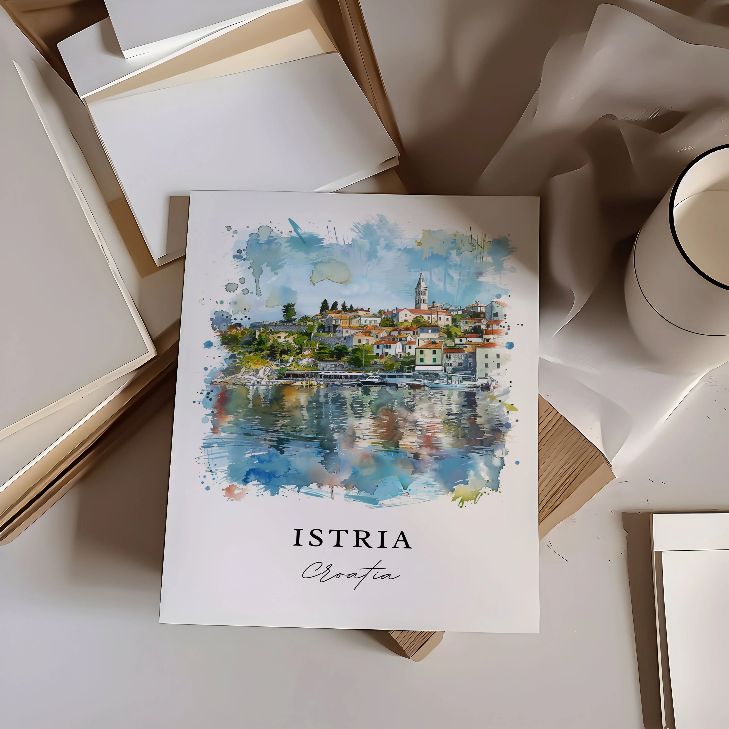 Istria, Croatia – Watercolor Art Print - Image 2