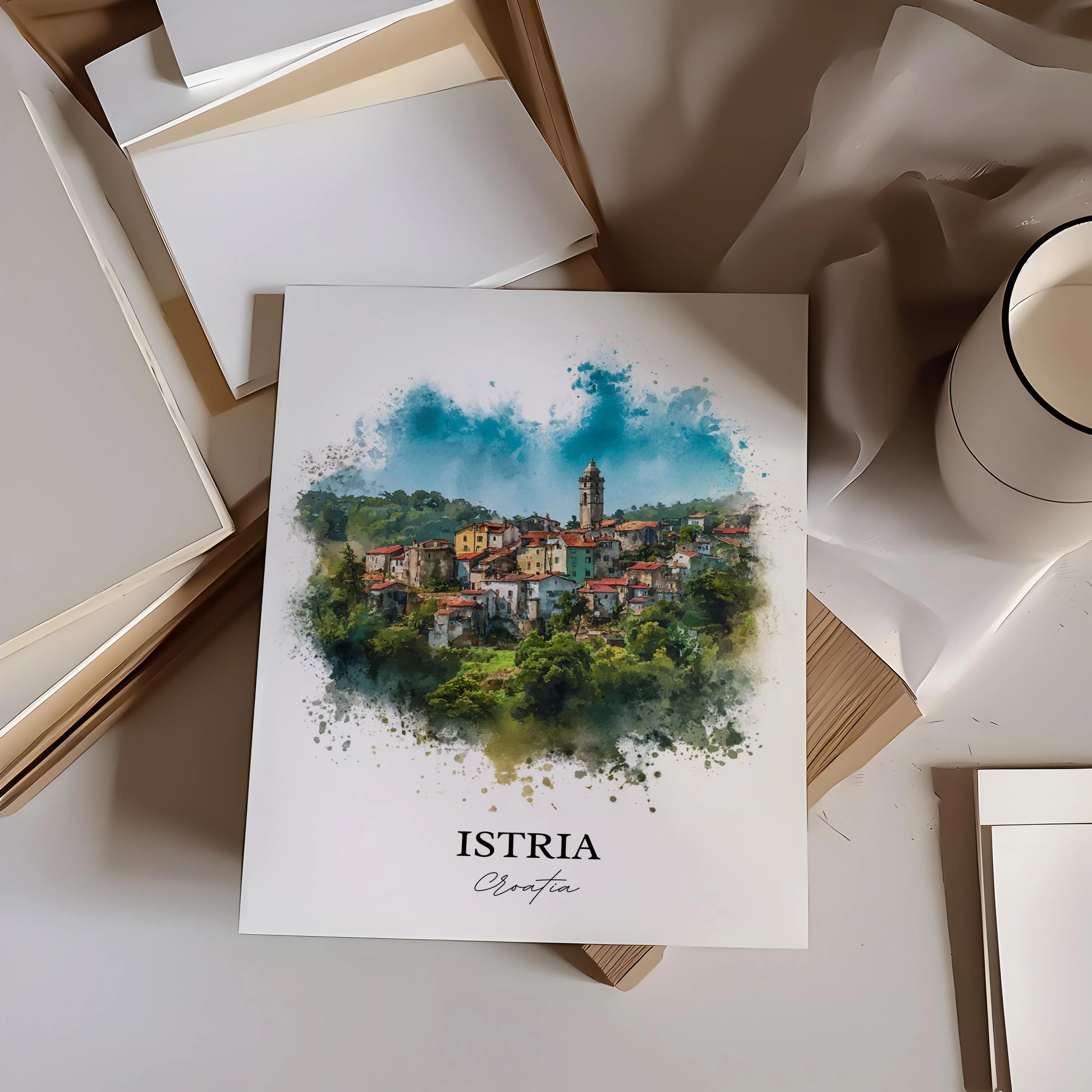 Istria, Croatia – Watercolor Art Print - Image 6