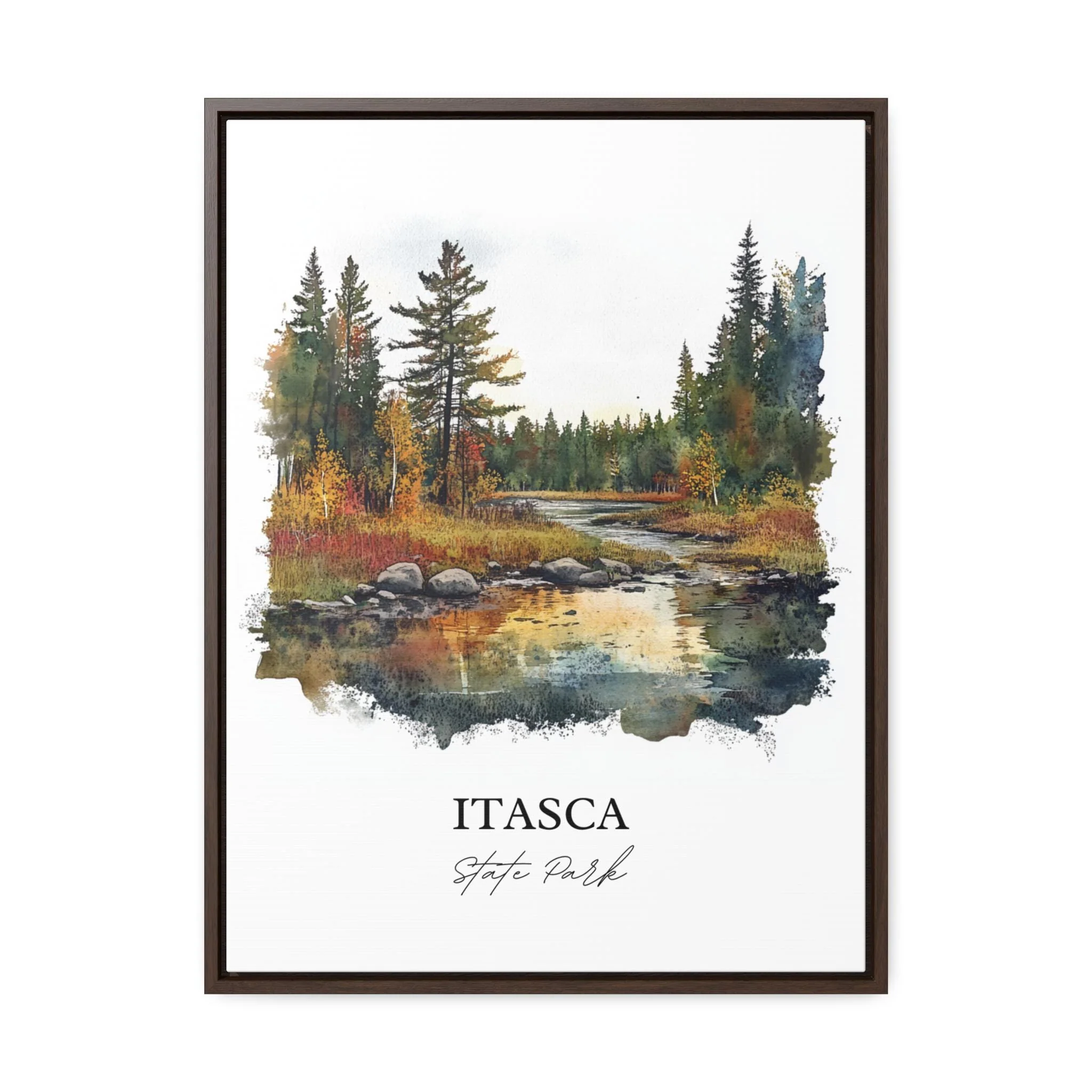 Itasca State Park, Minnesota, USA – Watercolor Art Print - Image 7