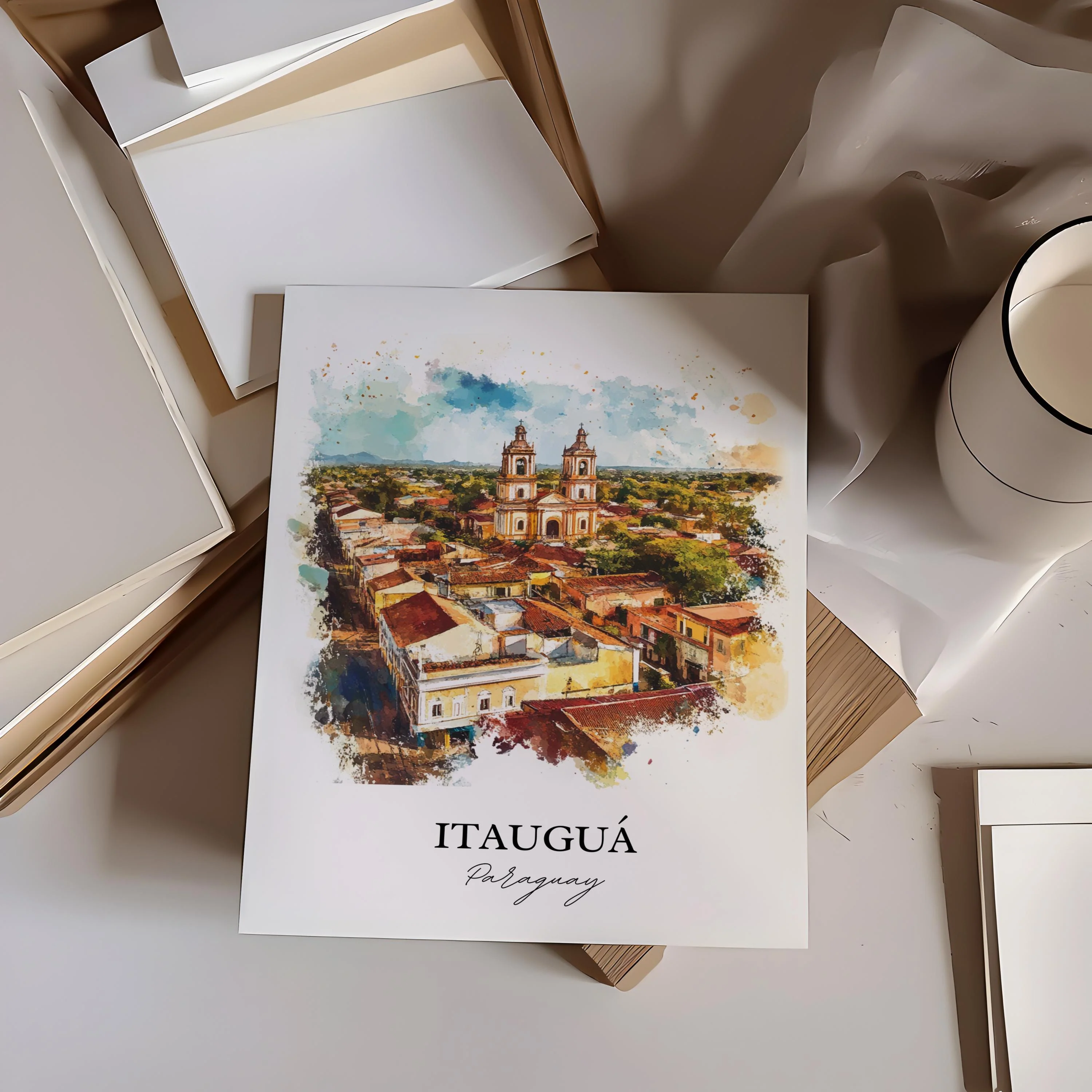 Itauguá, Paraguay – Watercolor Art Print - Image 5