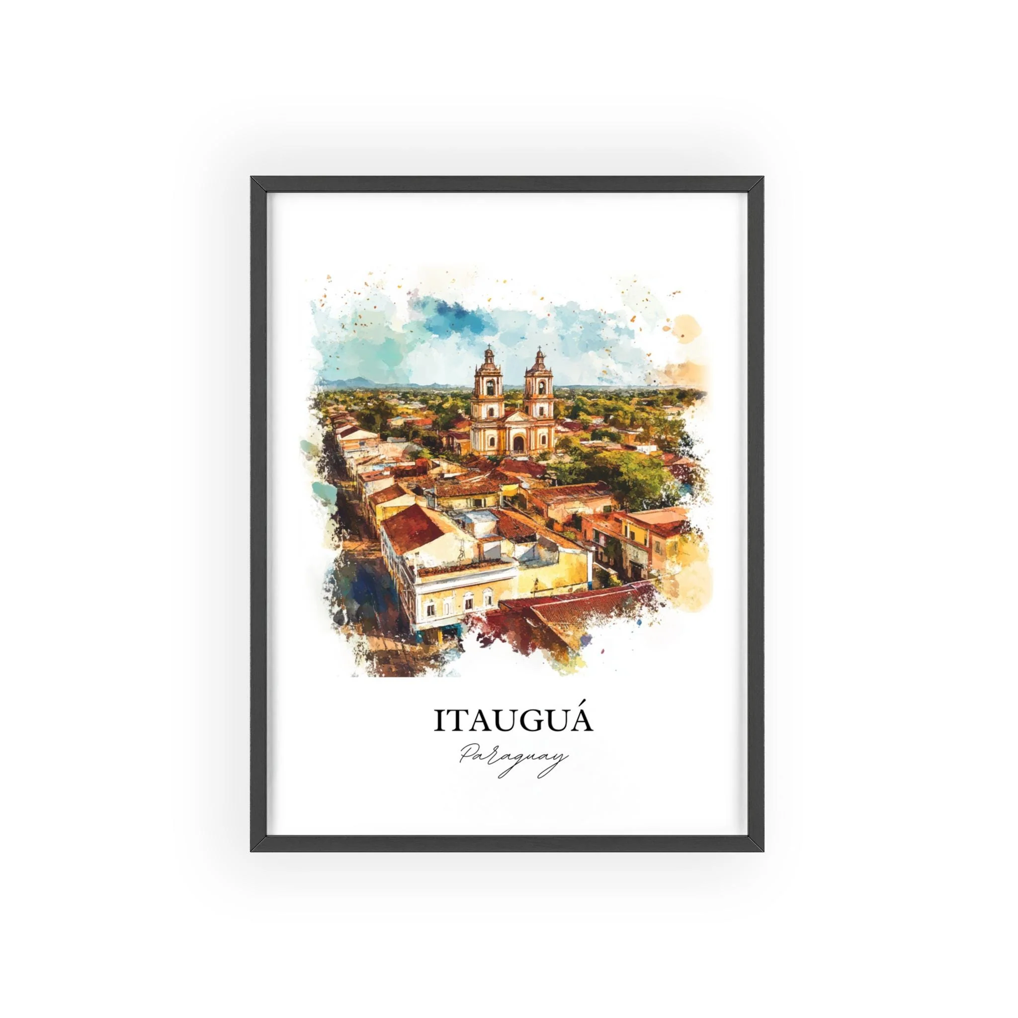 Itauguá, Paraguay – Watercolor Art Print - Image 7