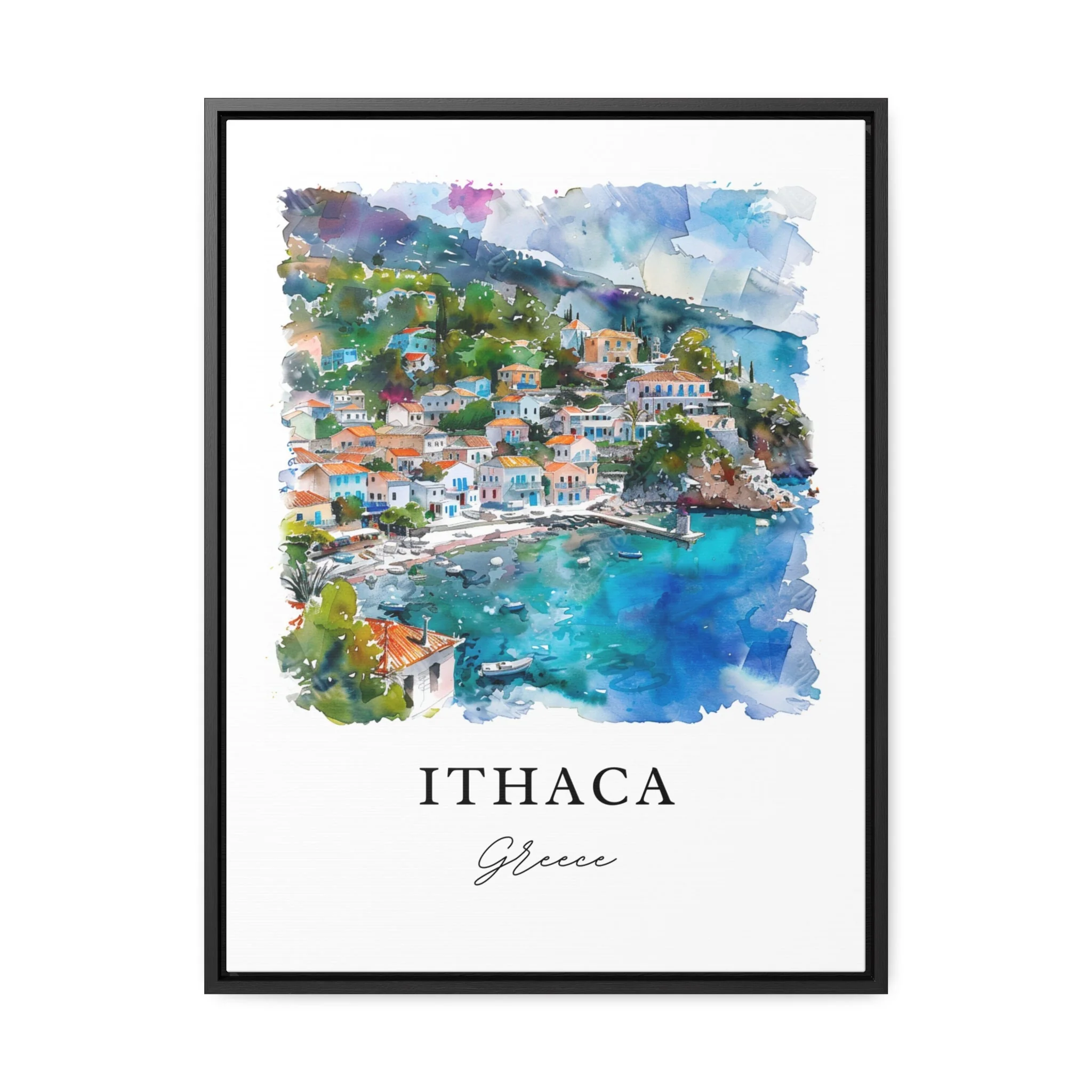Ithaca, Greece – Watercolor Art Print - Image 6