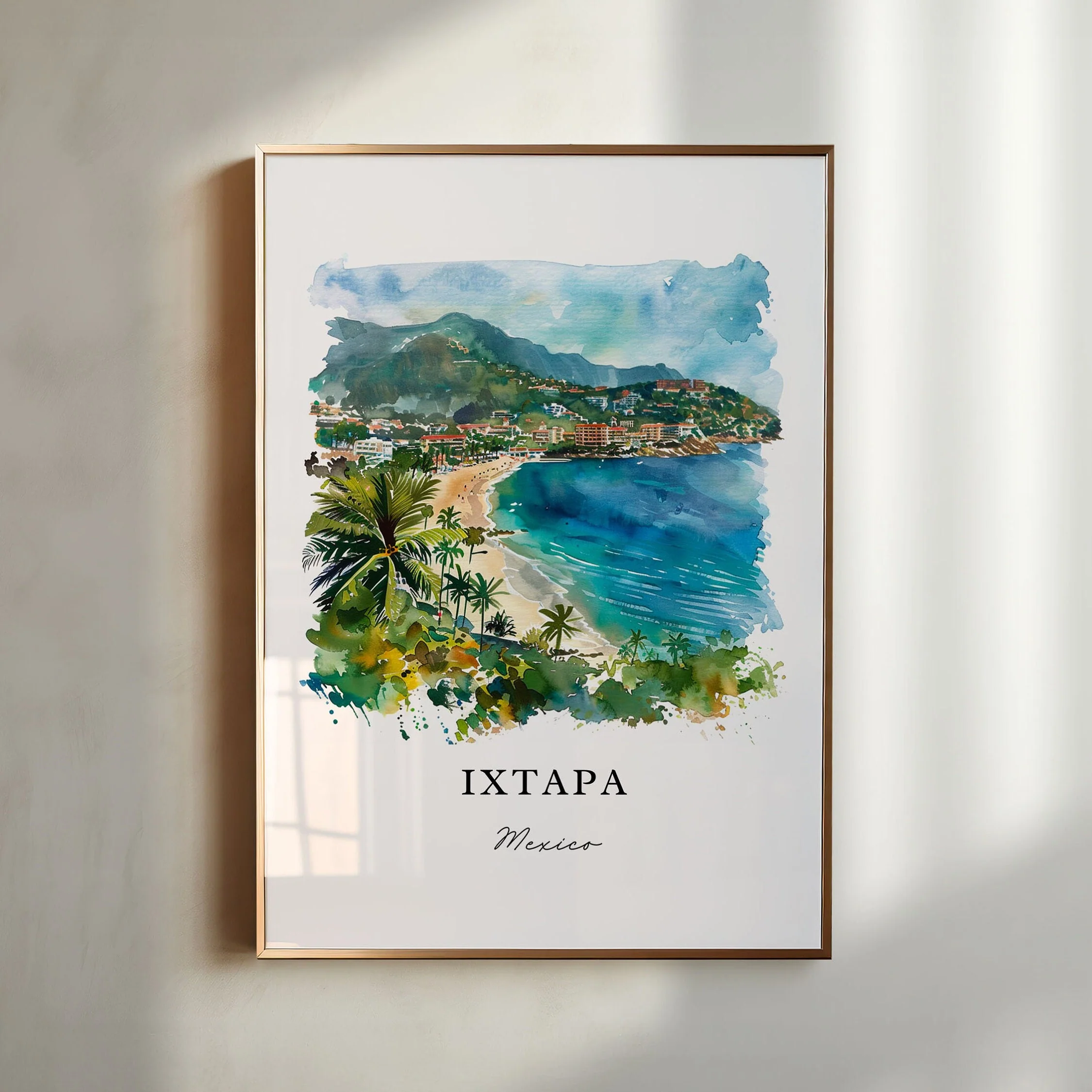 Ixtapa, Mexico – Watercolor Art Print