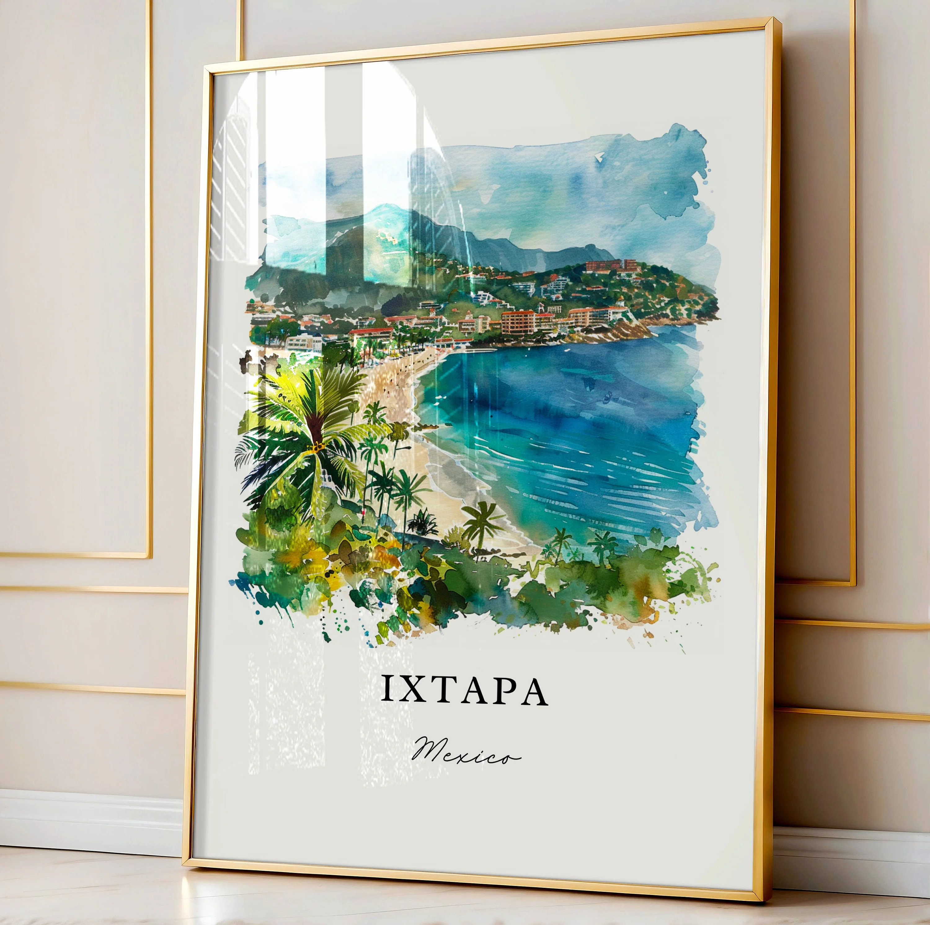 Ixtapa, Mexico – Watercolor Art Print - Image 4