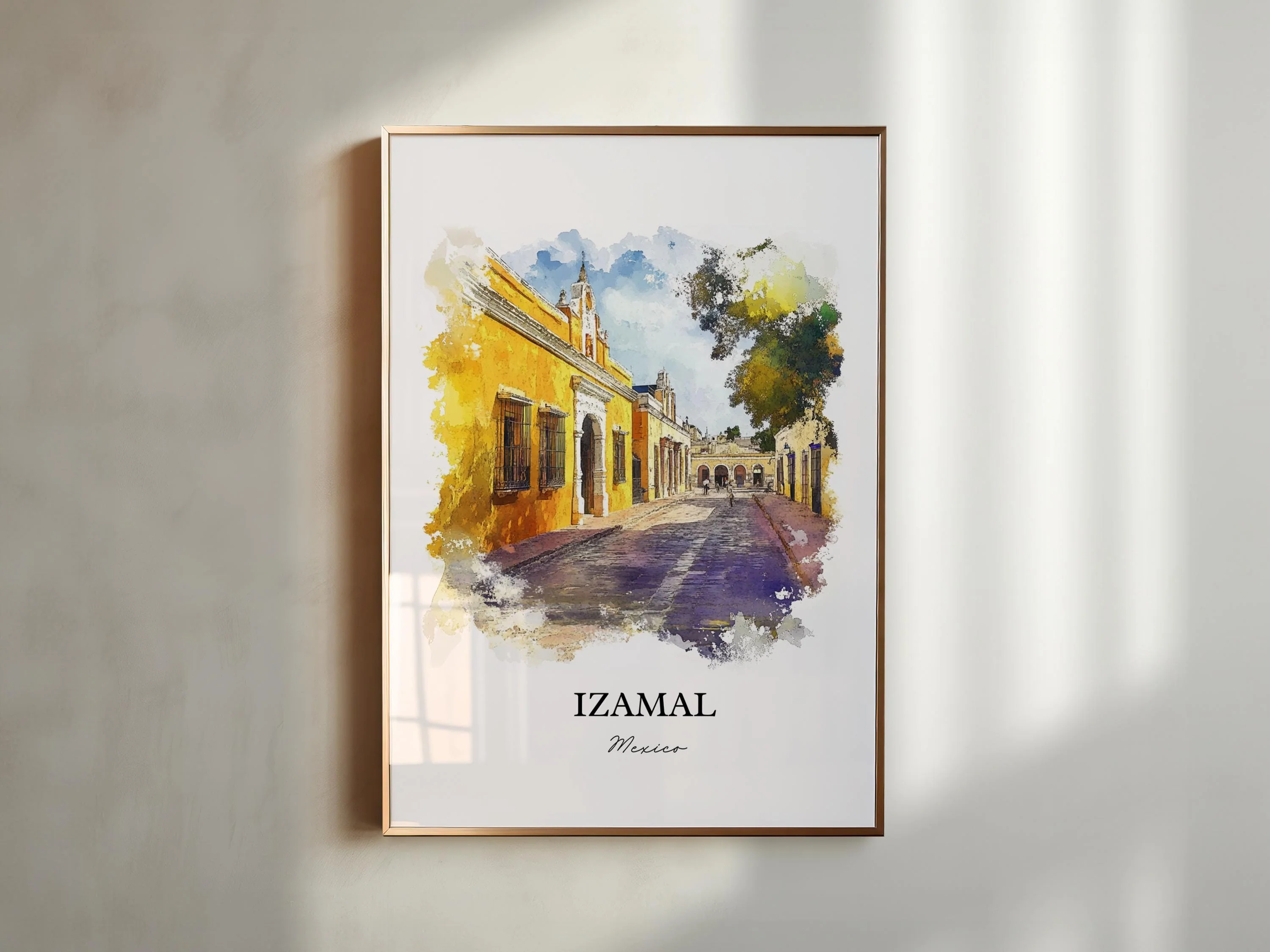Izamal, Mexico – Watercolor Art Print - Image 3