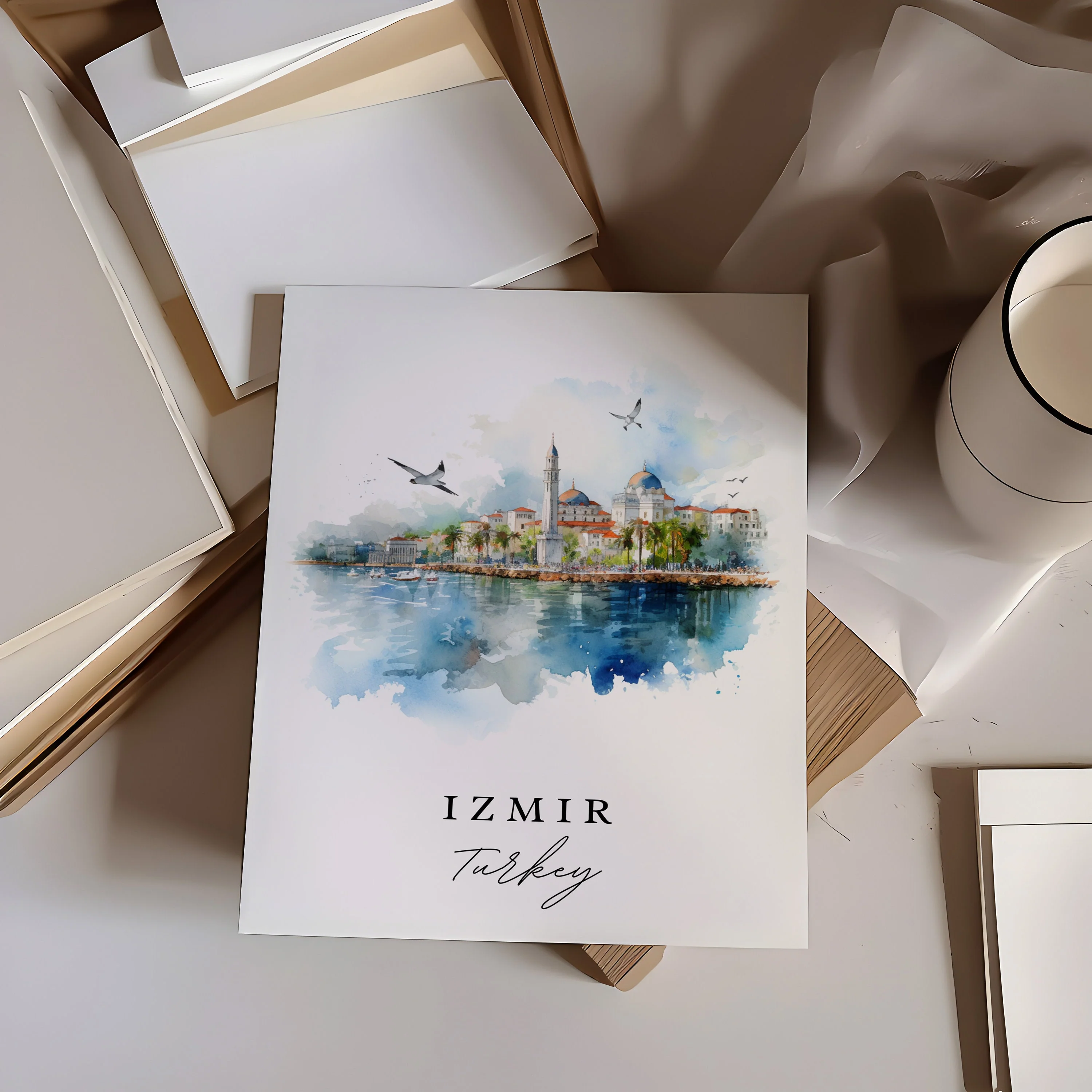 Izmir, Turkey – Watercolor Art Print - Image 2