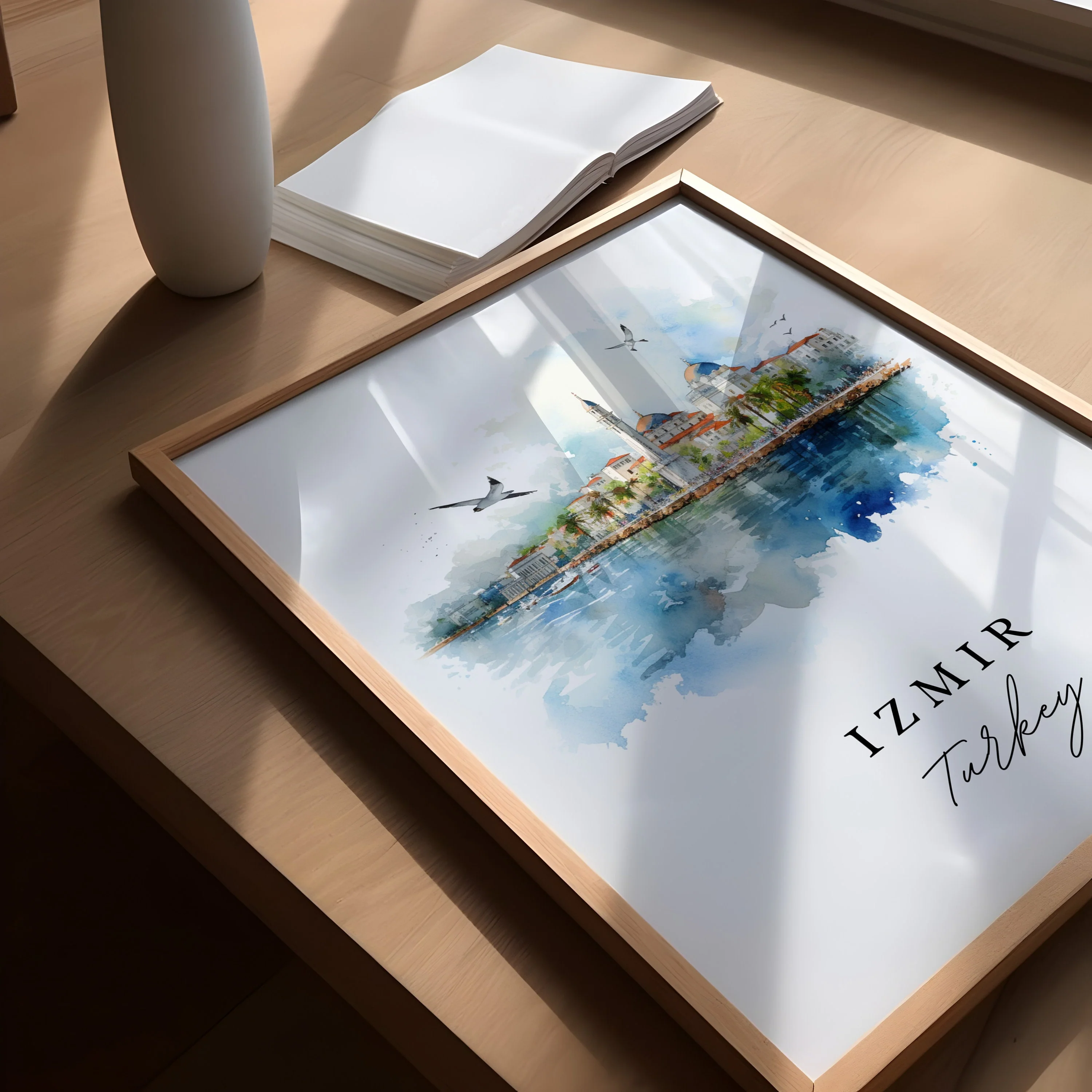 Izmir, Turkey – Watercolor Art Print - Image 3