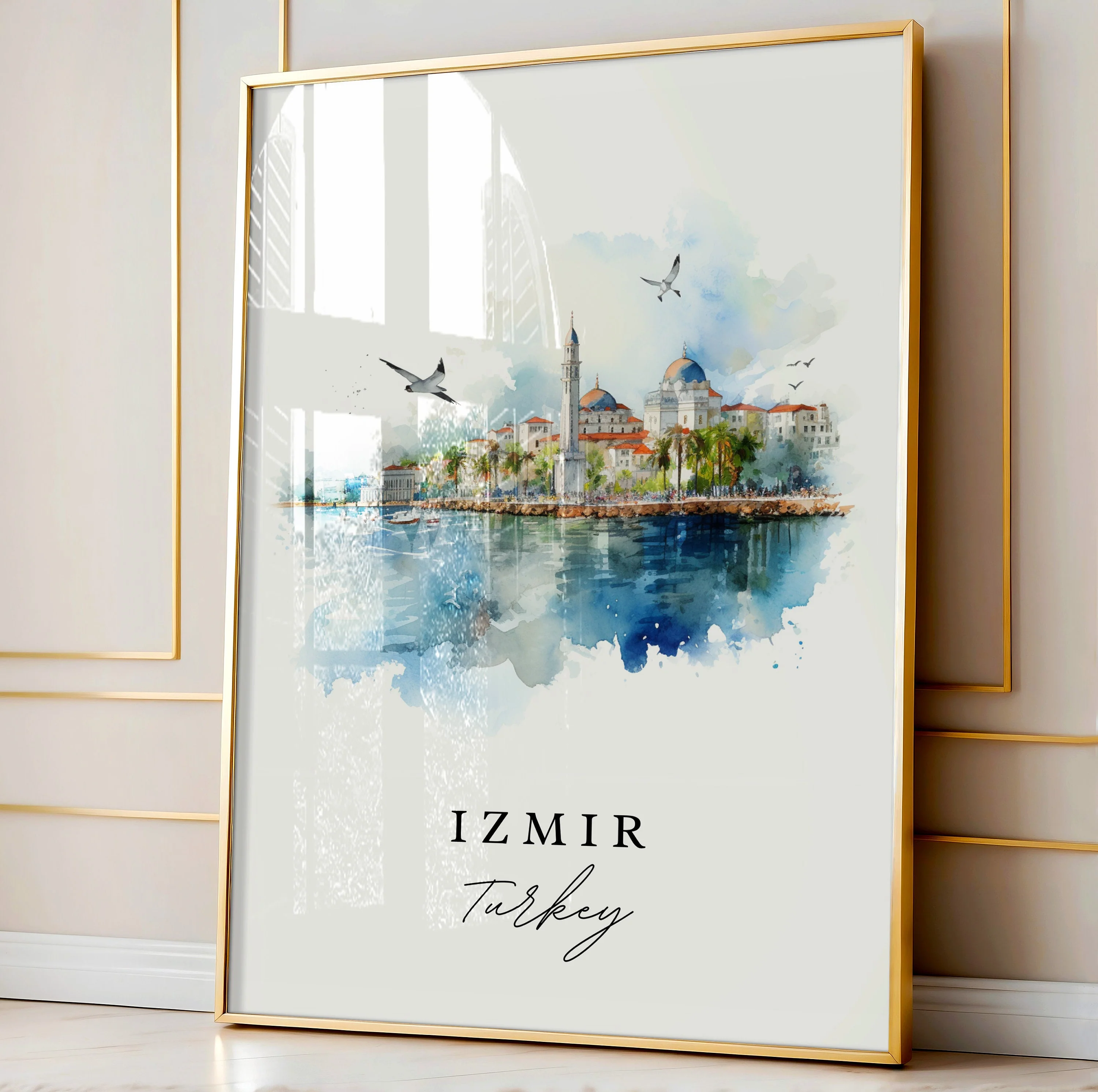 Izmir, Turkey – Watercolor Art Print - Image 4