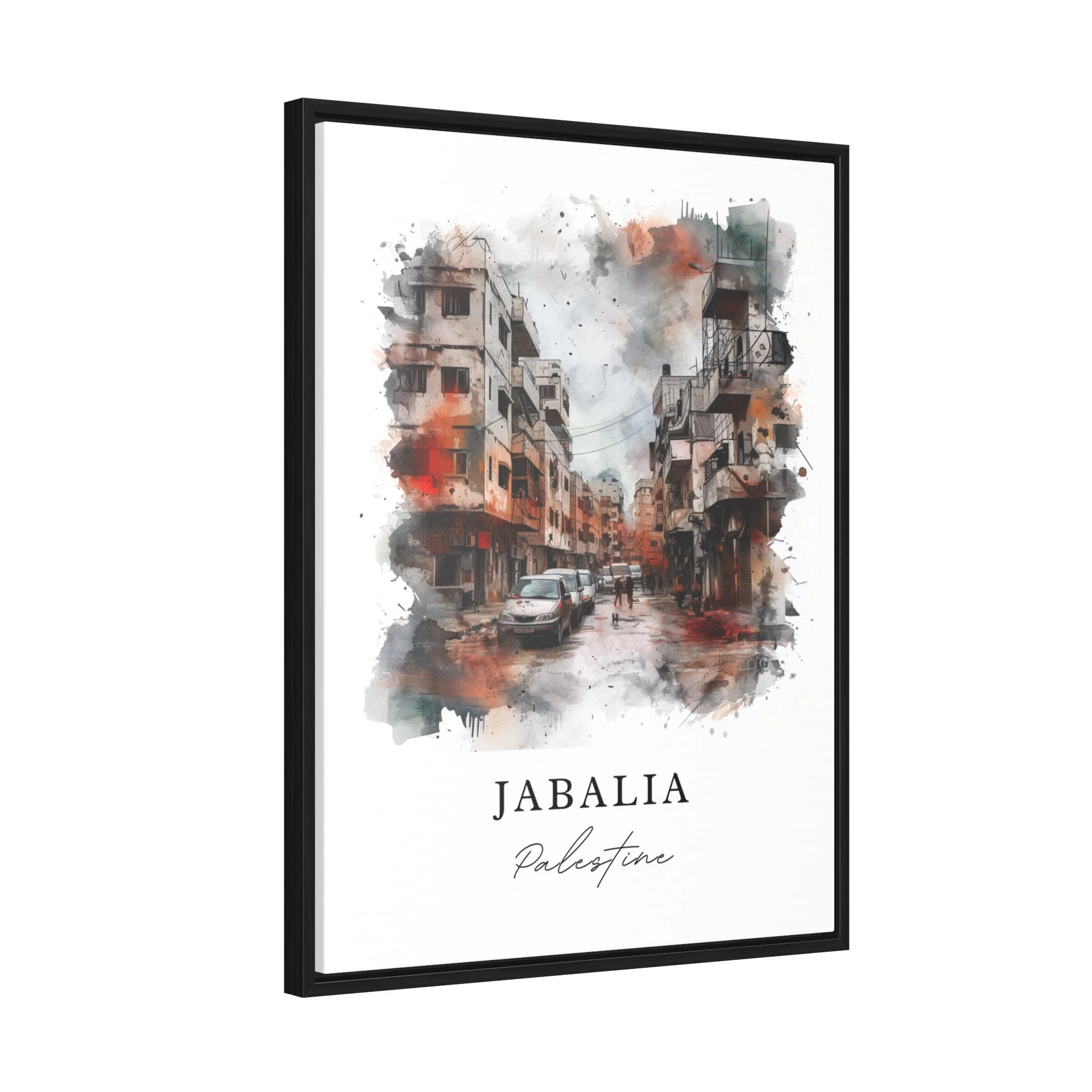 Jabalia, Palestine – Watercolor Art Print - Image 6