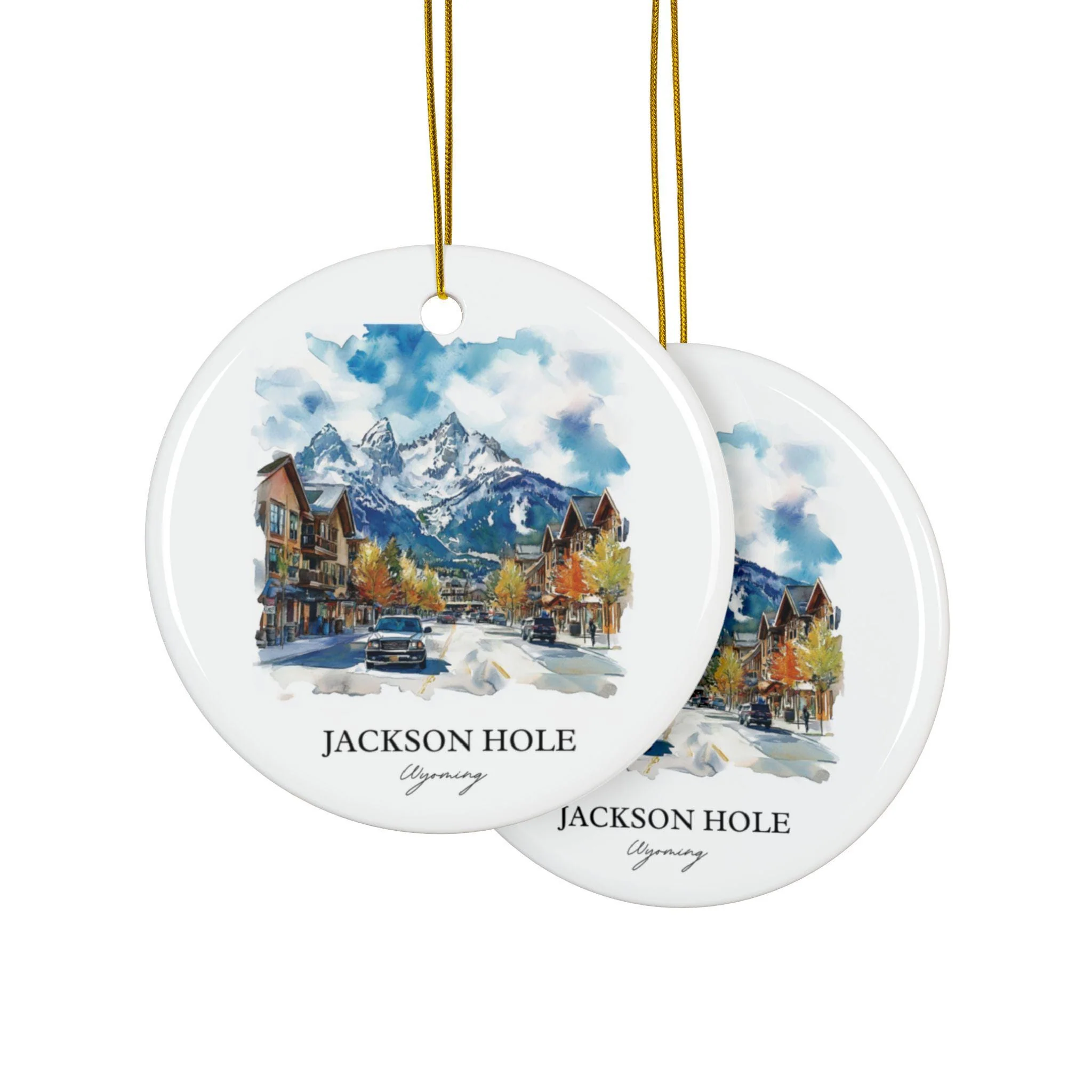 Jackson Hole Ornament: Unique Jackson Hole WY Souvenir, Jackson Hole Xmas Decor, and Authentic Wyoming Gift - Image 2