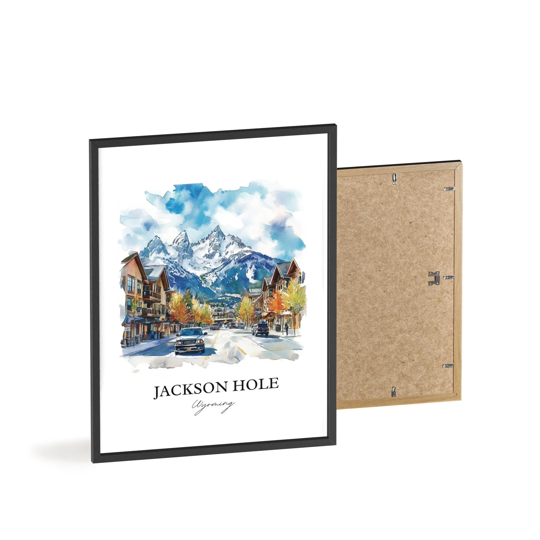 Jackson Hole, Wyoming, USA – Watercolor Art Print - Image 8