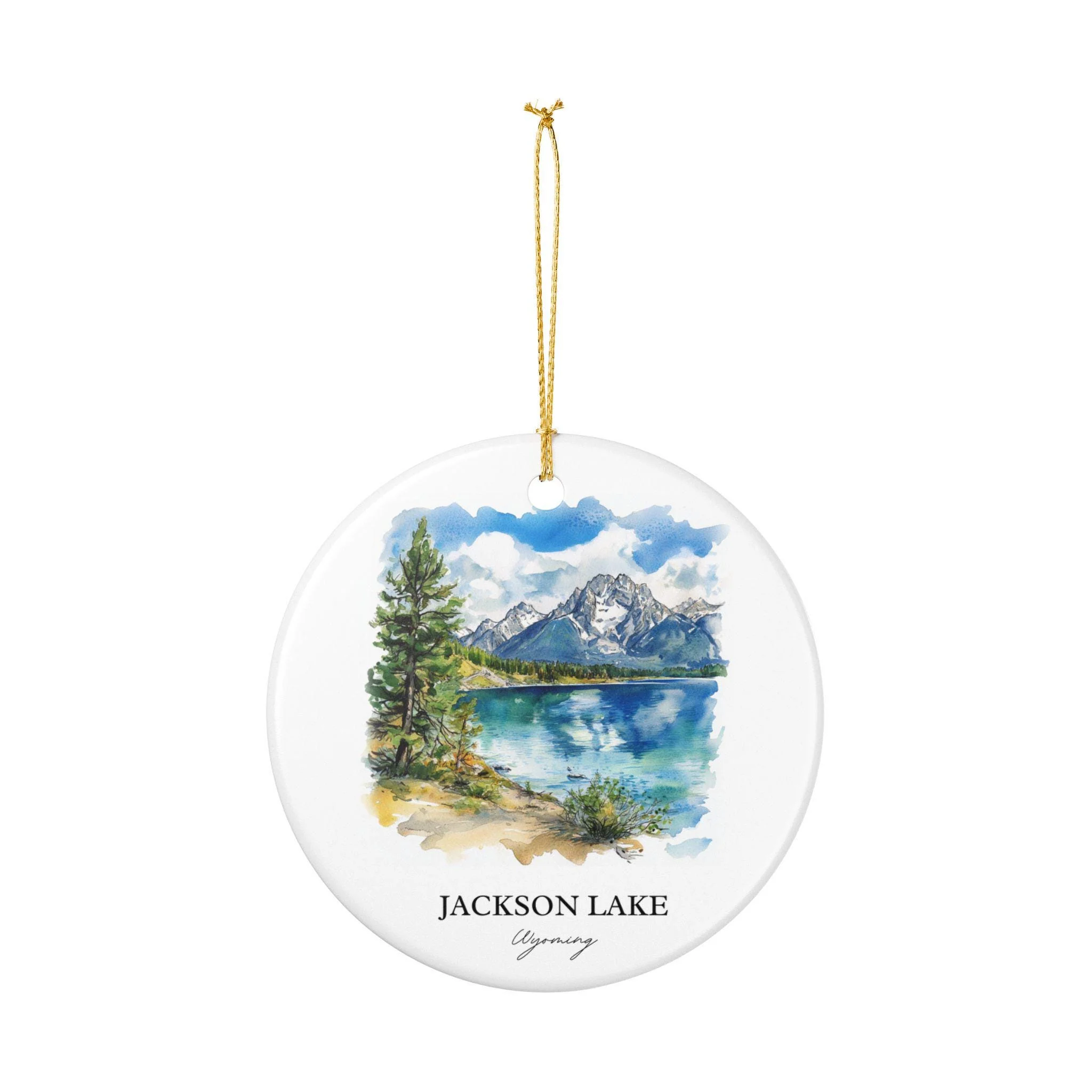Jackson Lake Ornament: Unique Jackson Lake Souvenir, Wyoming Xmas Decor, and Authentic Grand Tetons Gift - Image 2