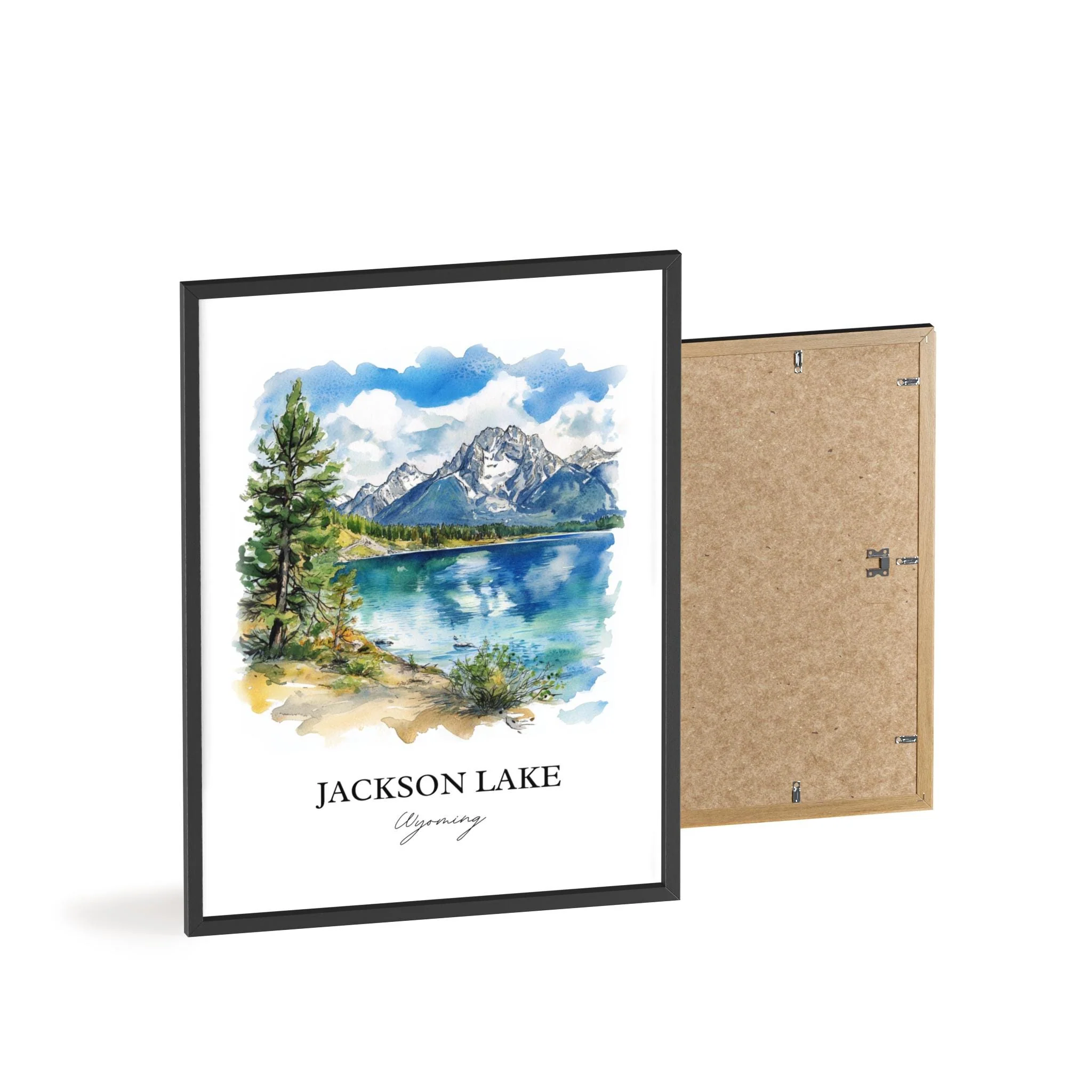 Jackson Lake, Wyoming, USA – Watercolor Art Print - Image 8