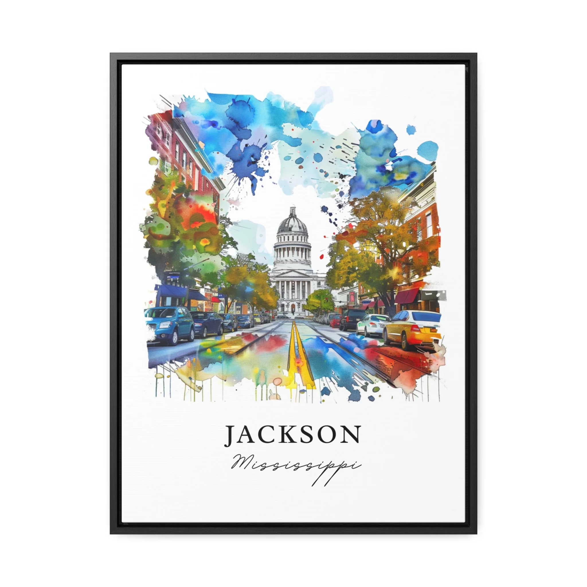 Jackson, Mississippi, Mississippi – Watercolor Art Print - Image 5