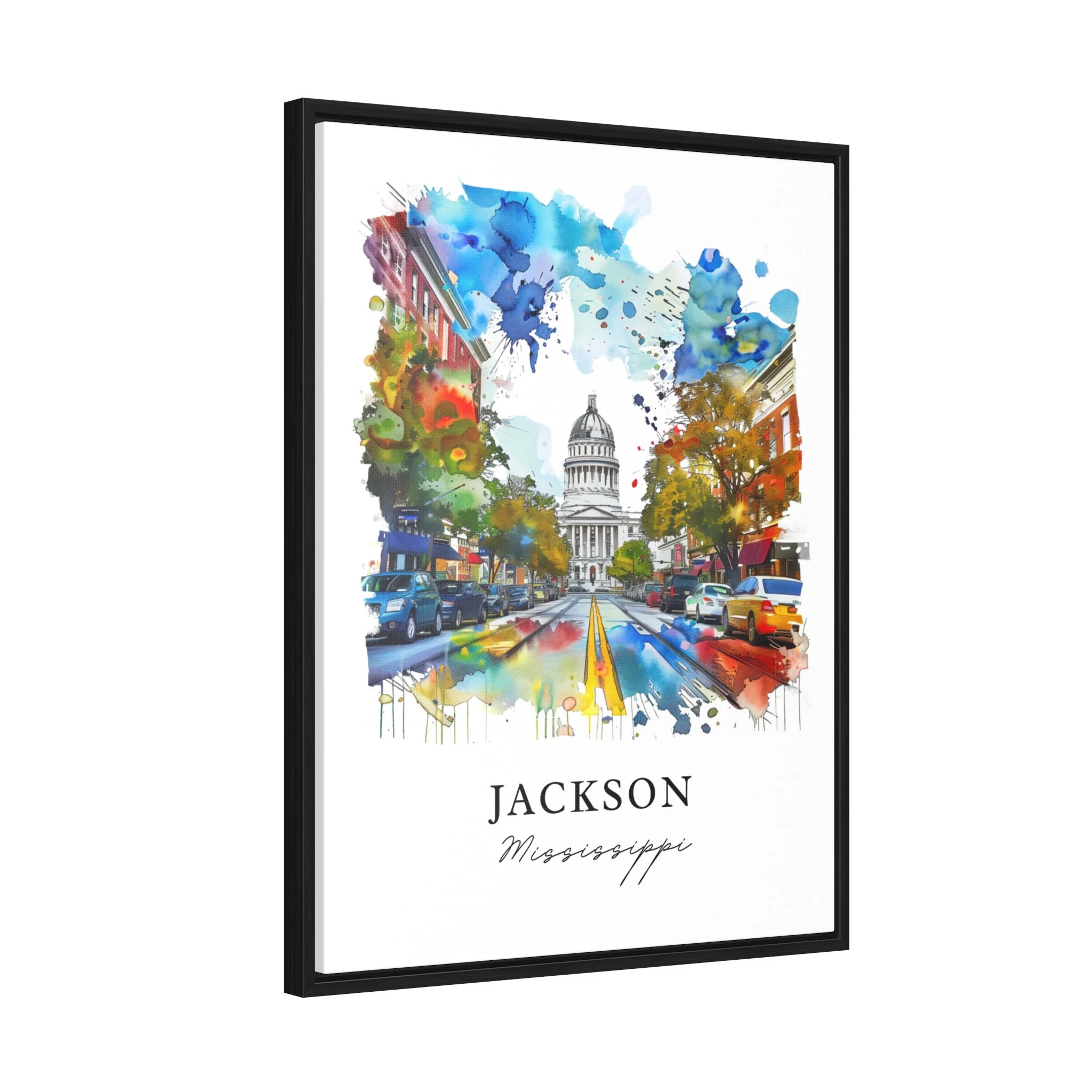 Jackson, Mississippi, Mississippi – Watercolor Art Print - Image 6