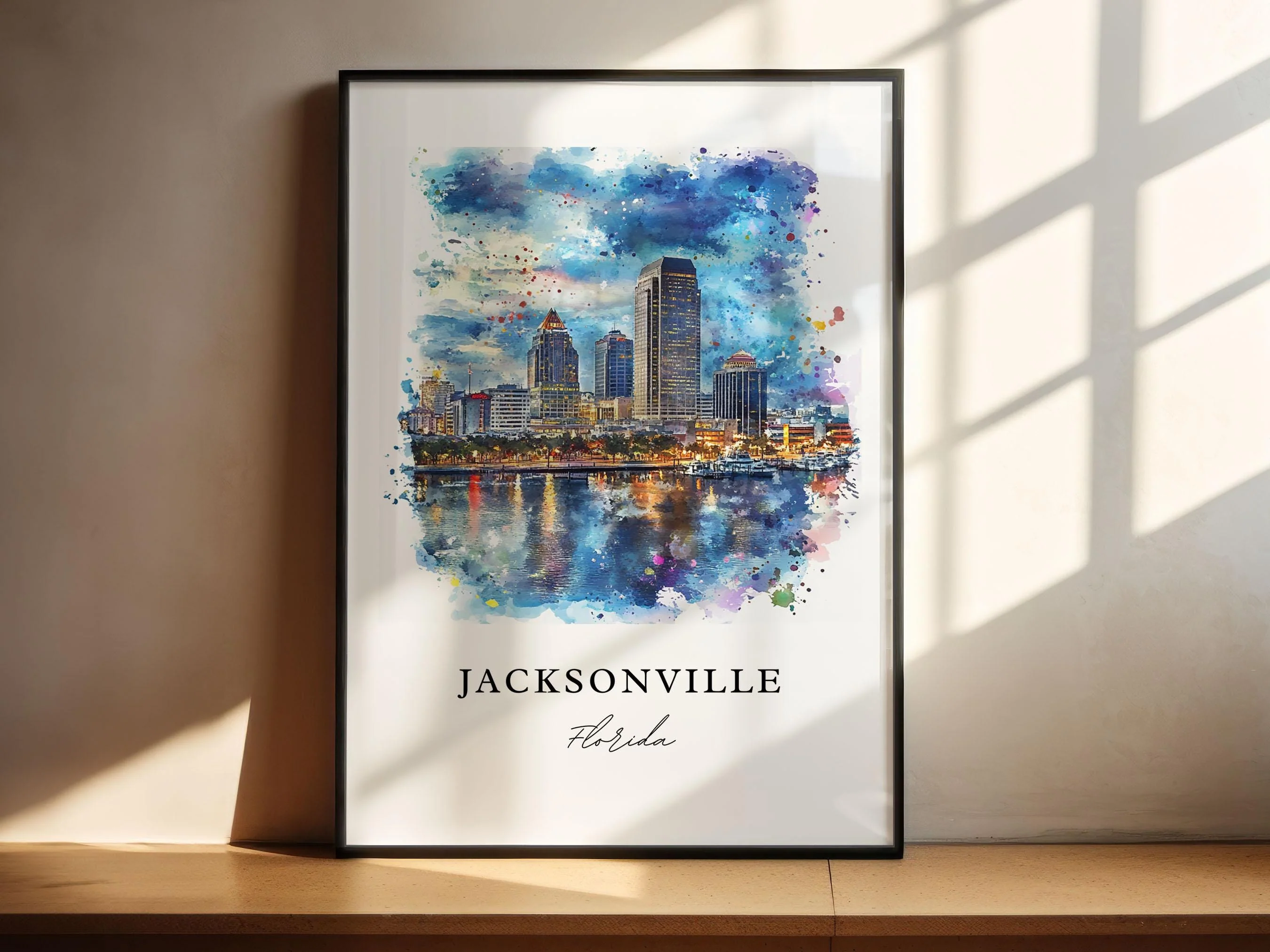 Jacksonville, USA – Watercolor Art Print - Image 4