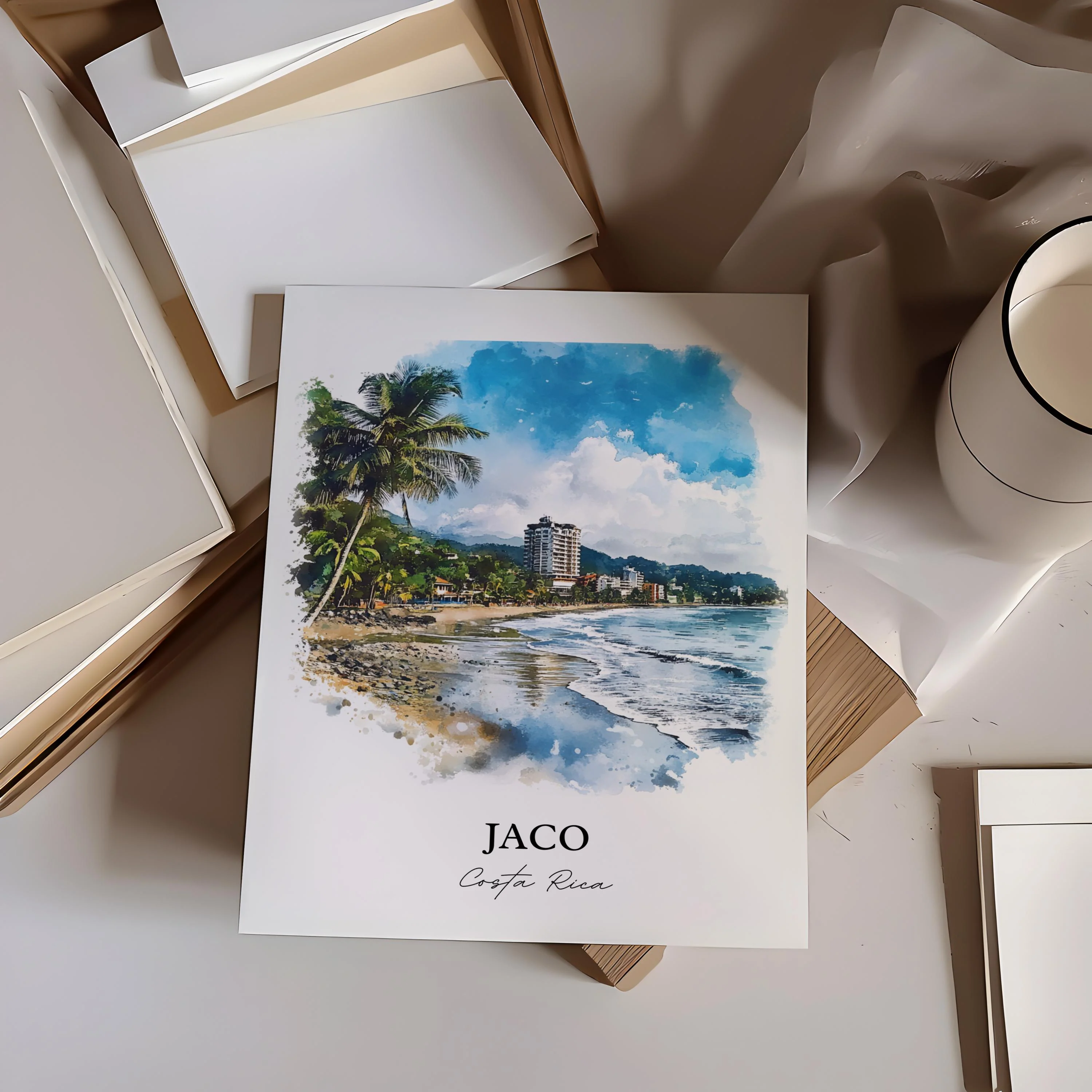 Jaco, Costa Rica – Watercolor Art Print - Image 4