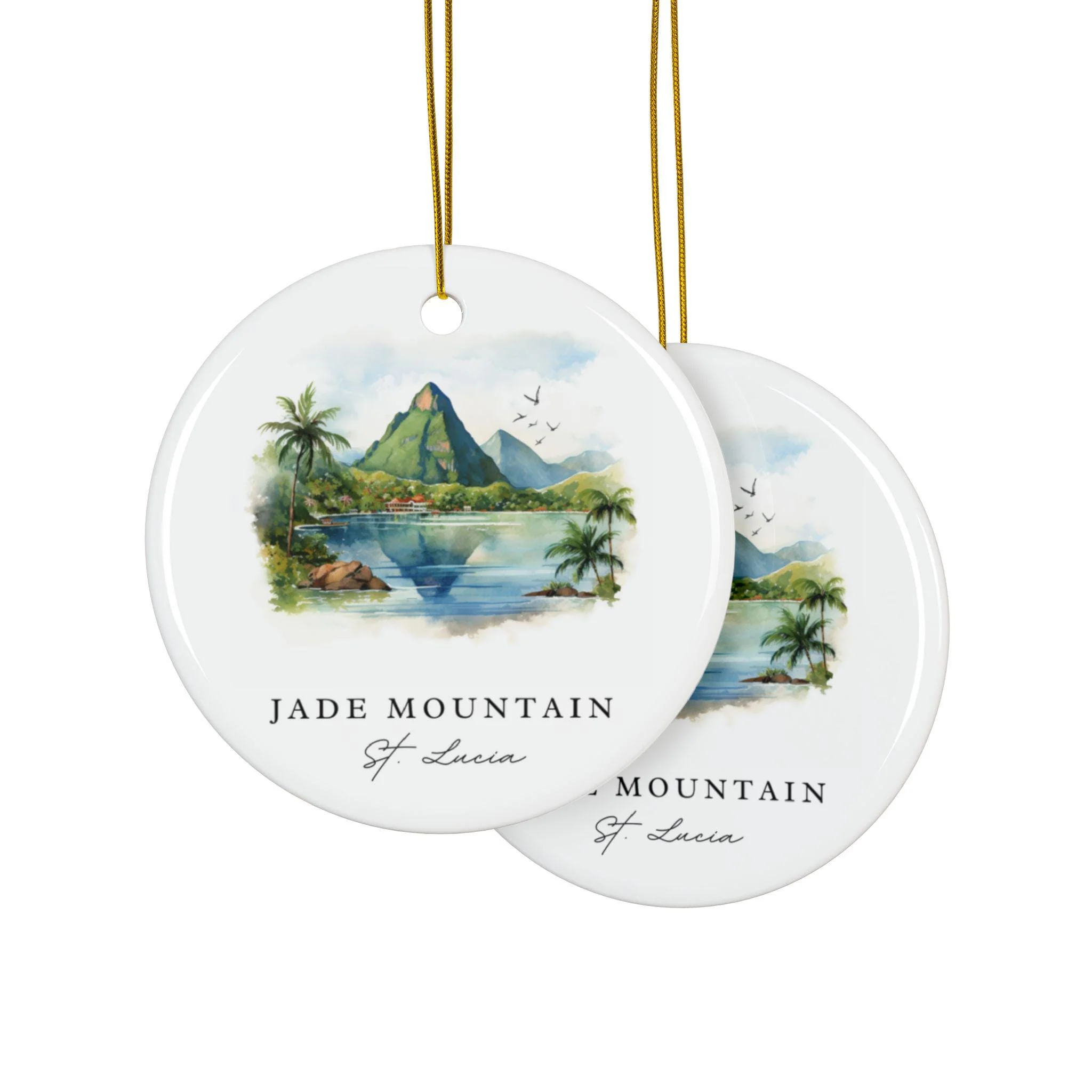 Jade Mountain Ornament: Unique Jade Mountain Souvenir, St. Lucia Decor, and Authentic Jade Mountain Gift - Image 2