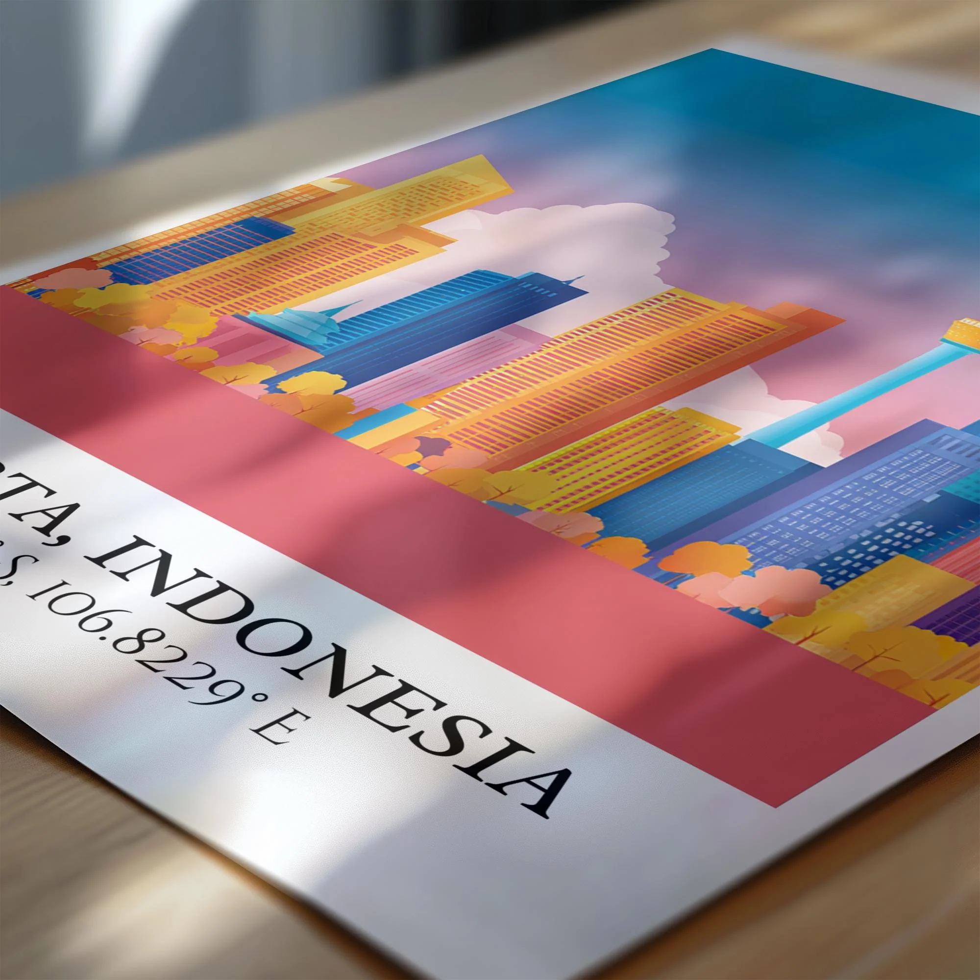 Jakarta, Indonesia – Watercolor Art Print - Image 2