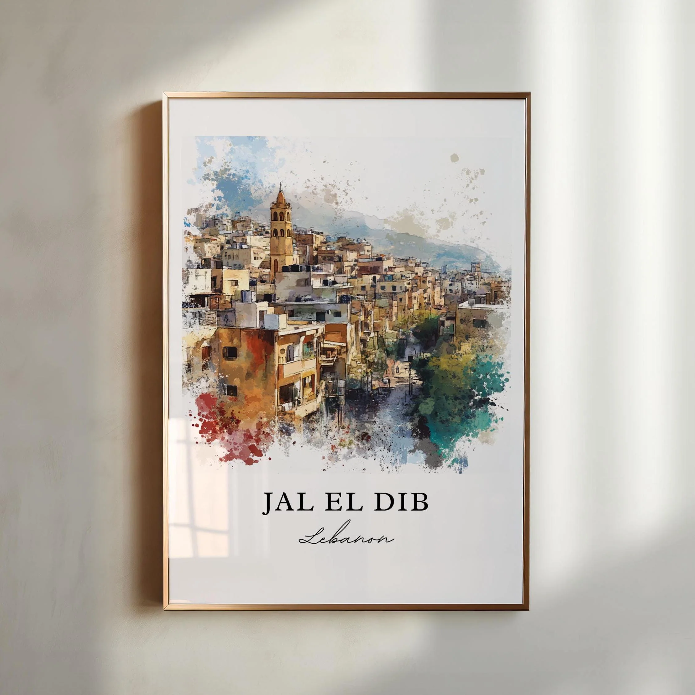 Jal El Dib, Lebanon – Watercolor Art Print