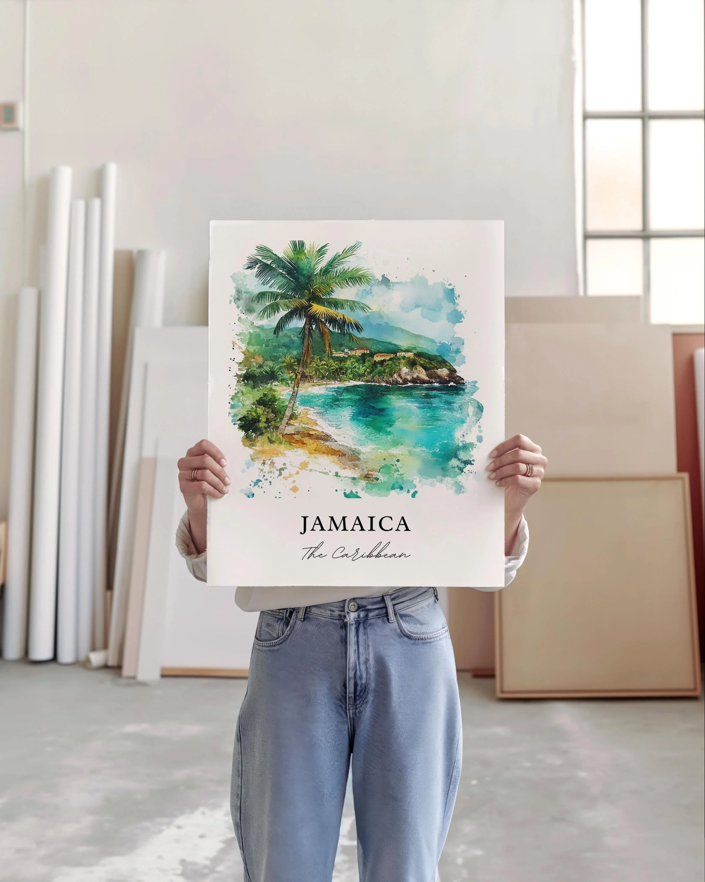 Jamaica, Jamaica – Watercolor Art Print - Image 3