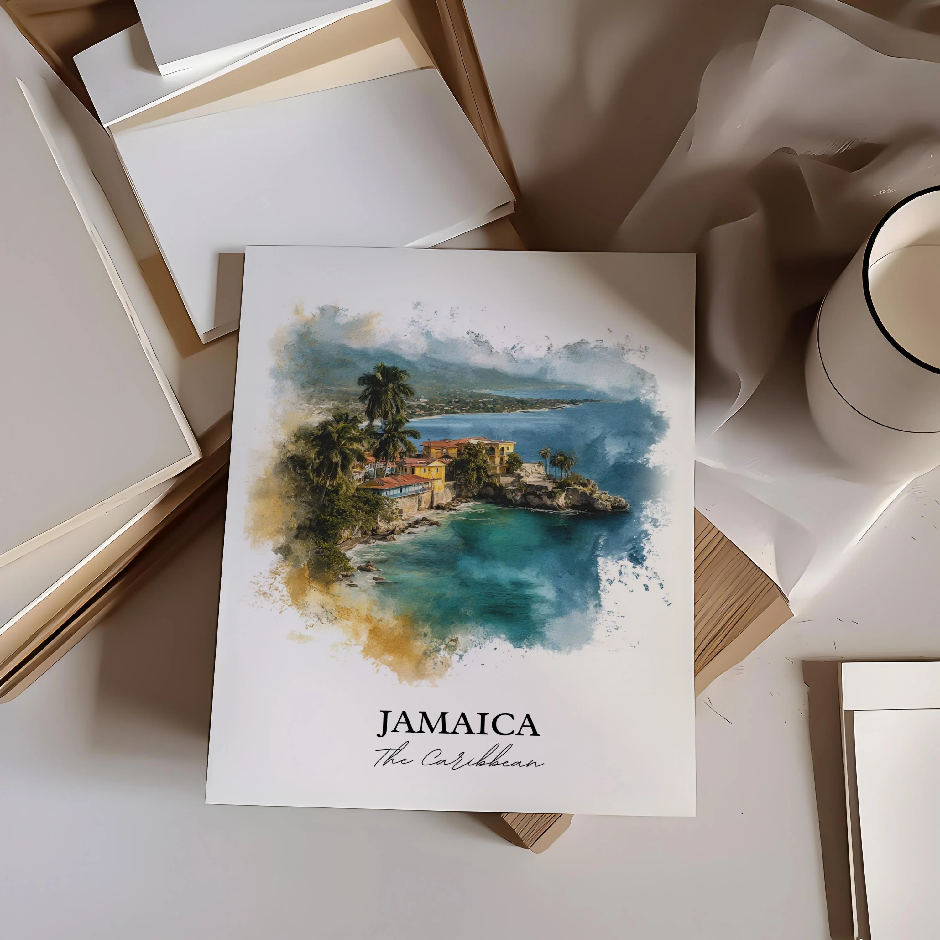 Jamaica, Caribbean – Watercolor Art Print - Image 4