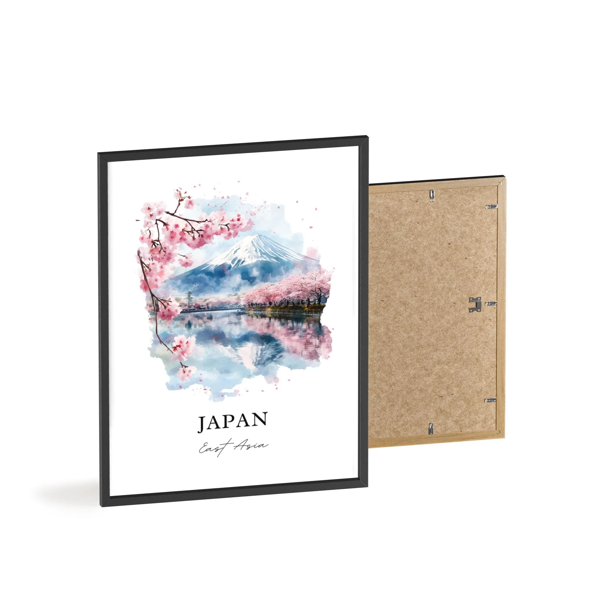 Japan, Japan – Watercolor Art Print of Cherry Blossoms - Image 2