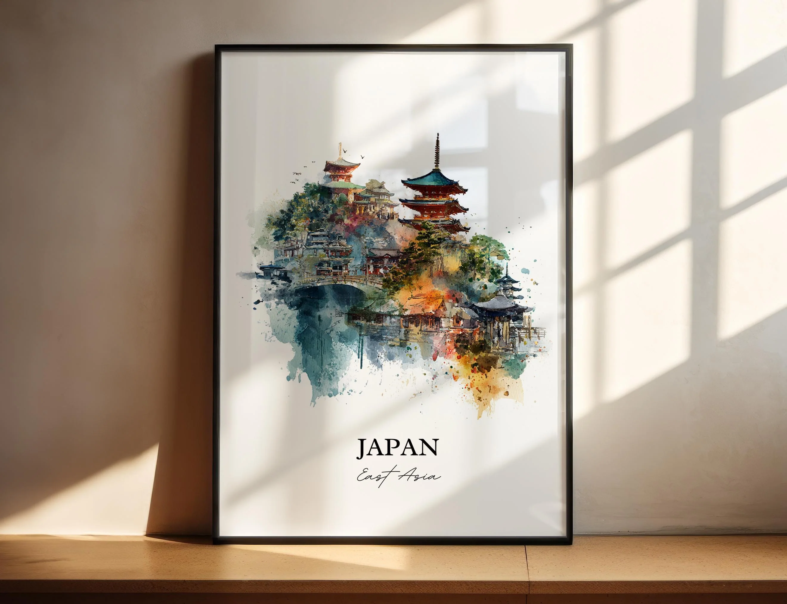 Japan, Japan – Watercolor Art Print