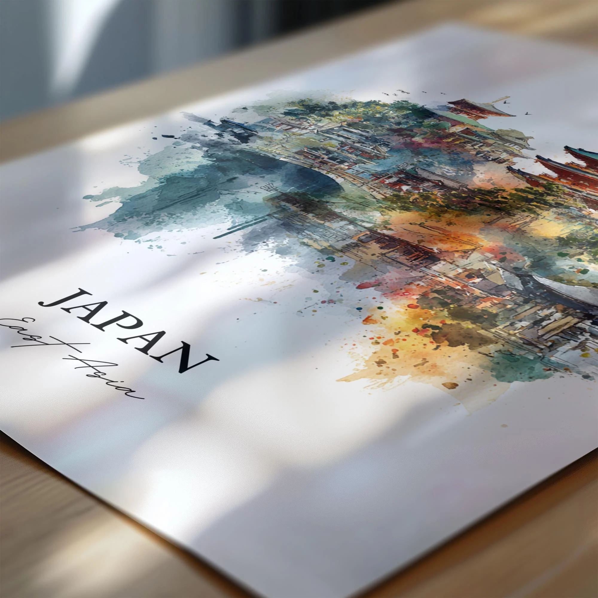 Japan, Japan – Watercolor Art Print - Image 2