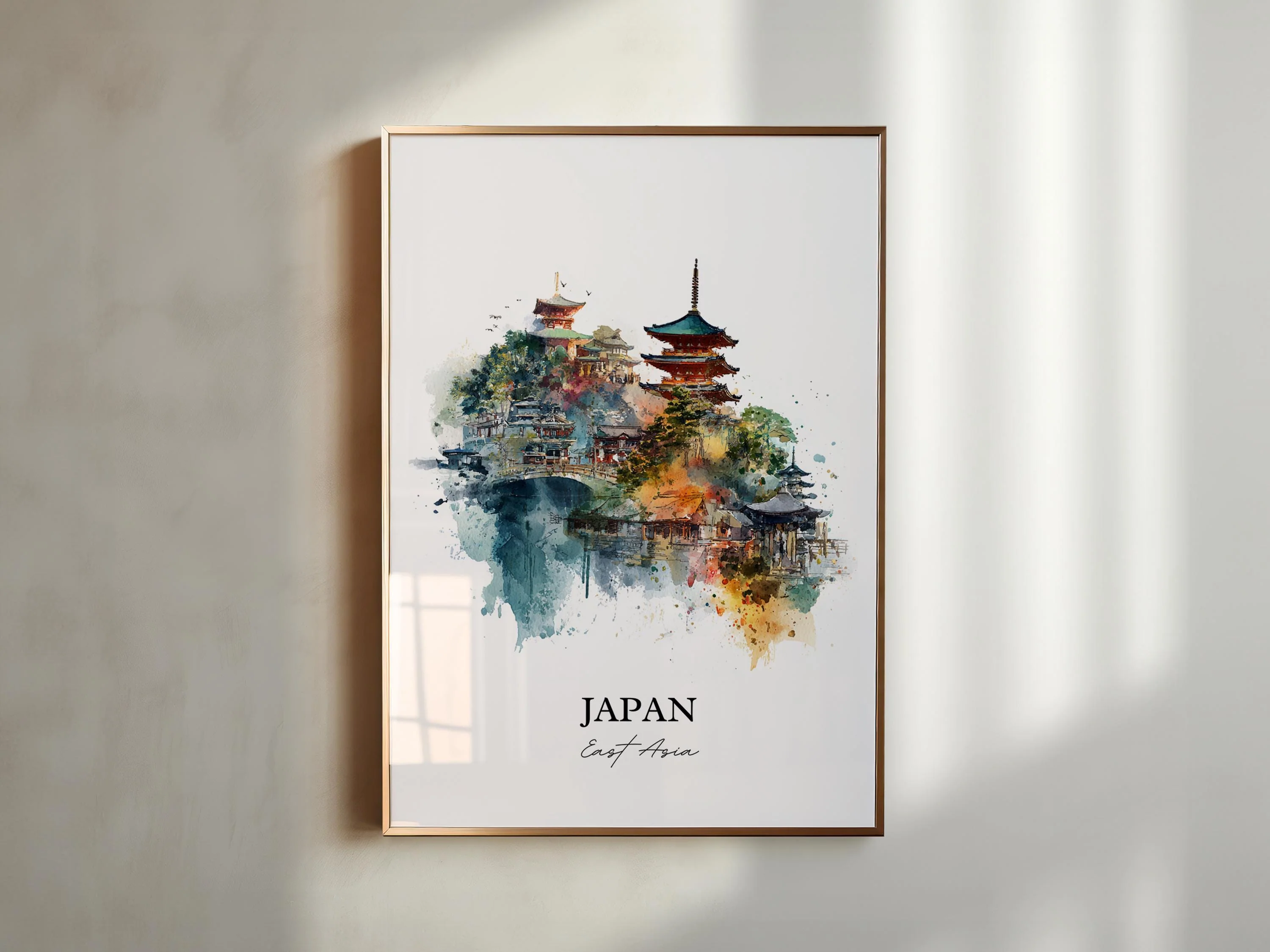 Japan, Japan – Watercolor Art Print - Image 3