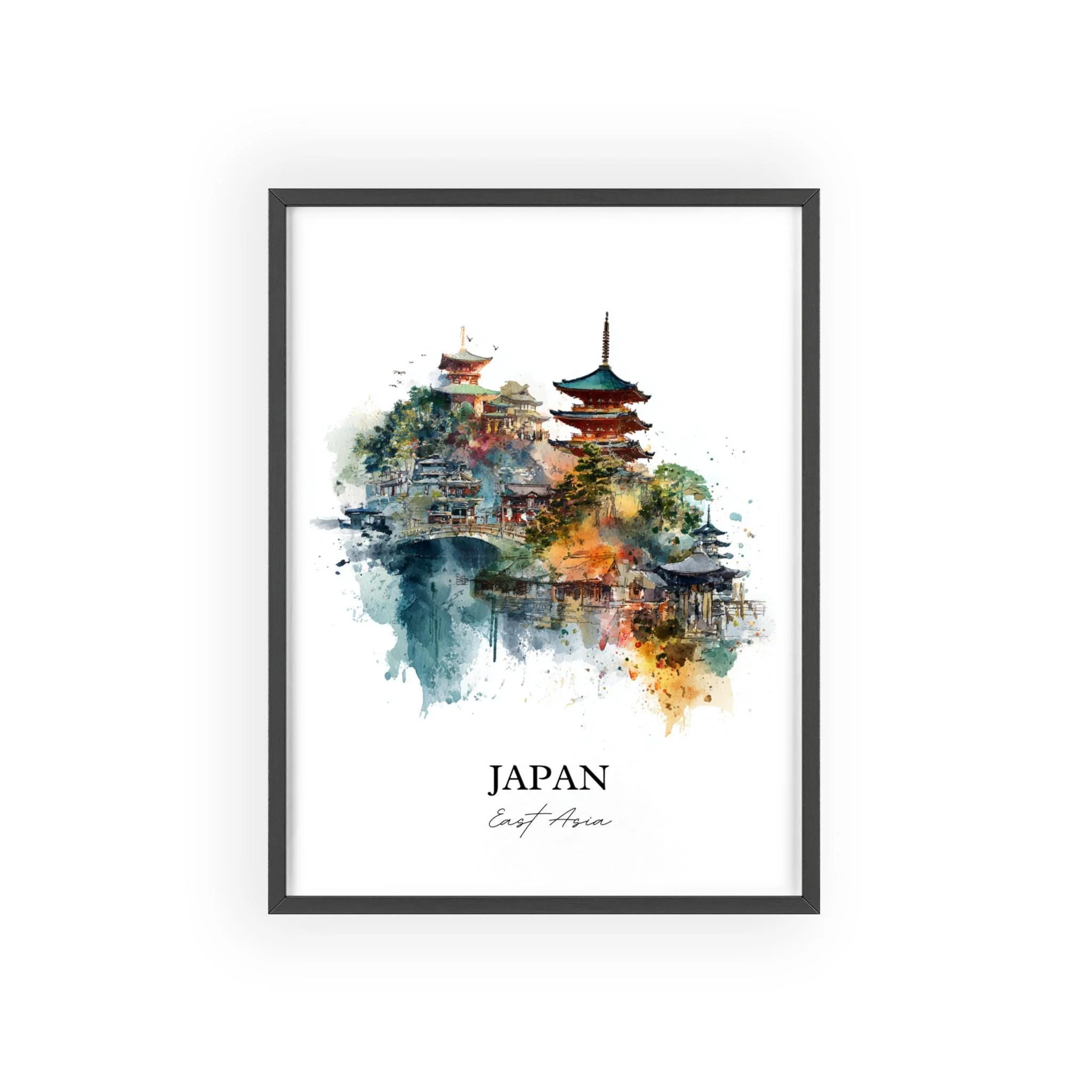 Japan, Japan – Watercolor Art Print - Image 7