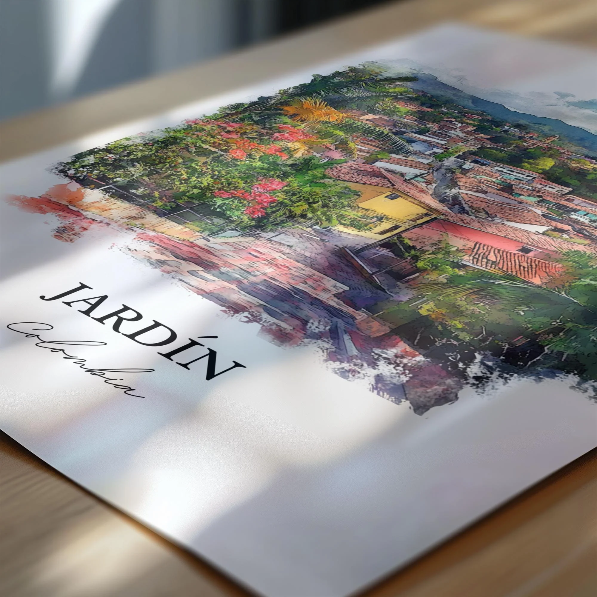 Jardín, Colombia – Watercolor Art Print - Image 2