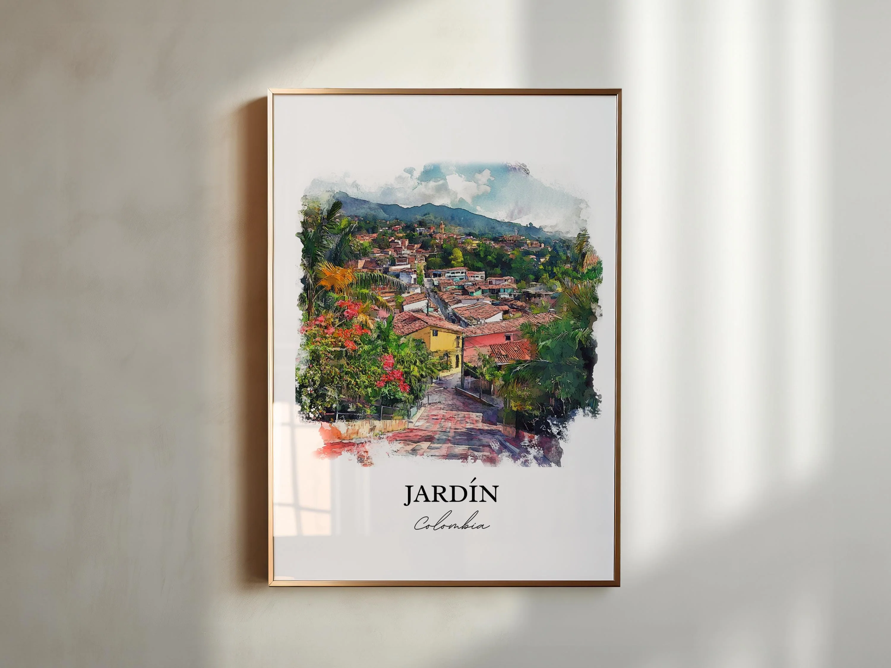 Jardín, Colombia – Watercolor Art Print - Image 3
