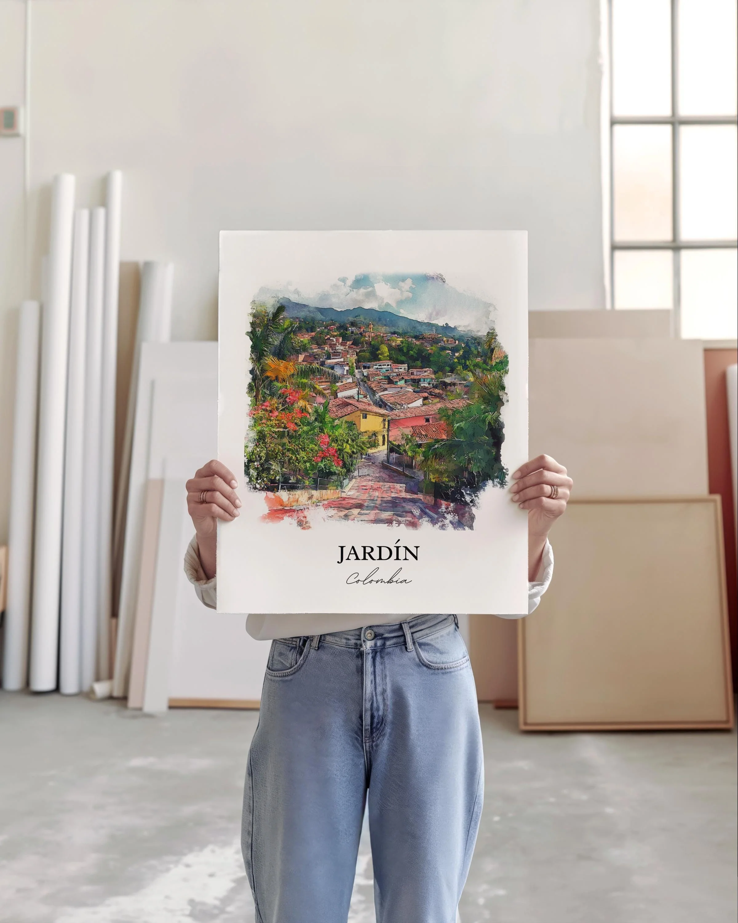 Jardín, Colombia – Watercolor Art Print - Image 4