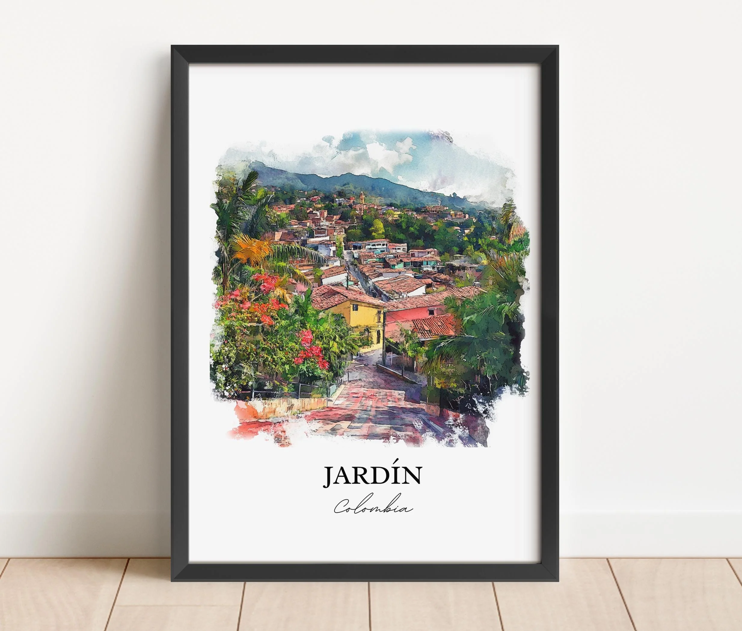 Jardín, Colombia – Watercolor Art Print - Image 6