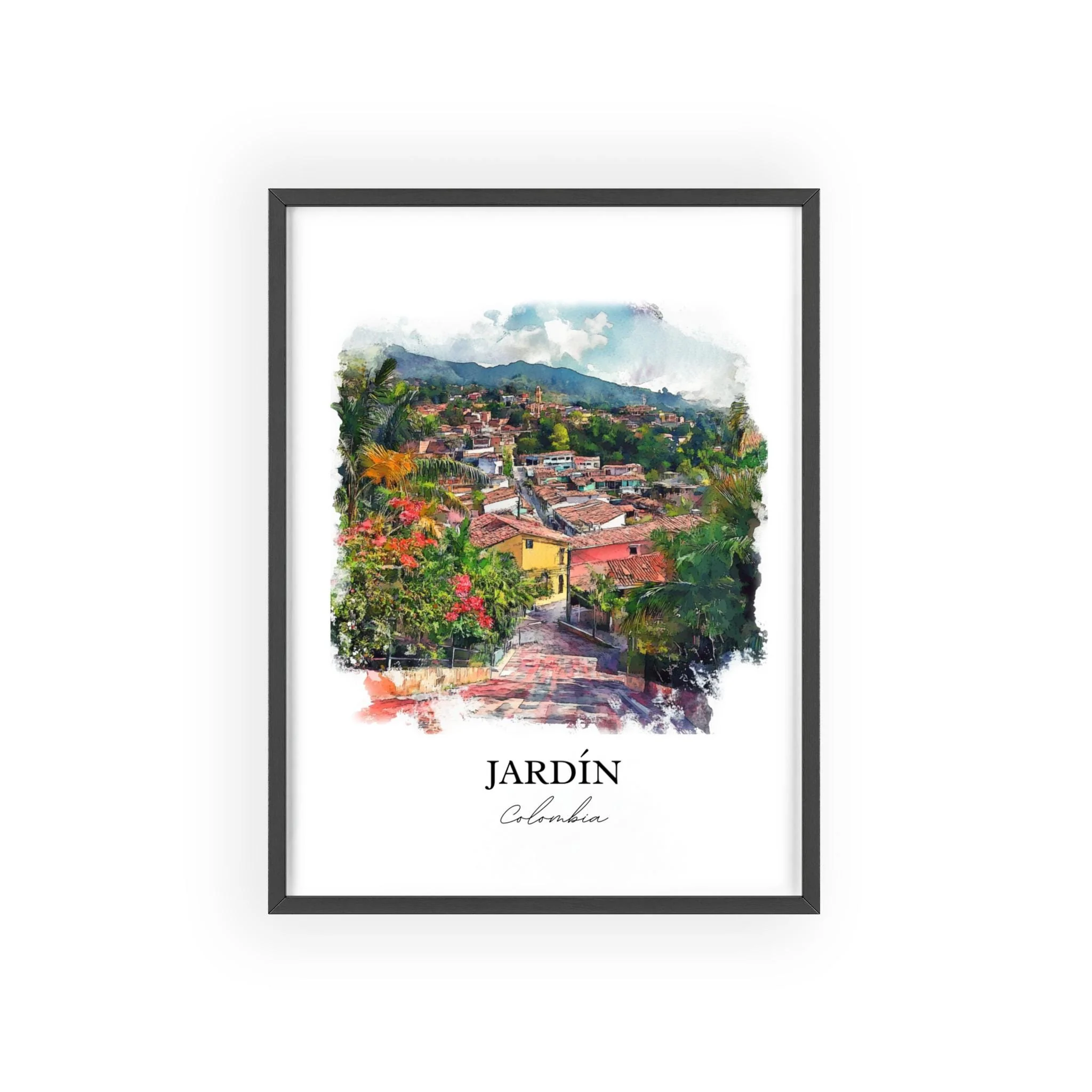 Jardín, Colombia – Watercolor Art Print - Image 7