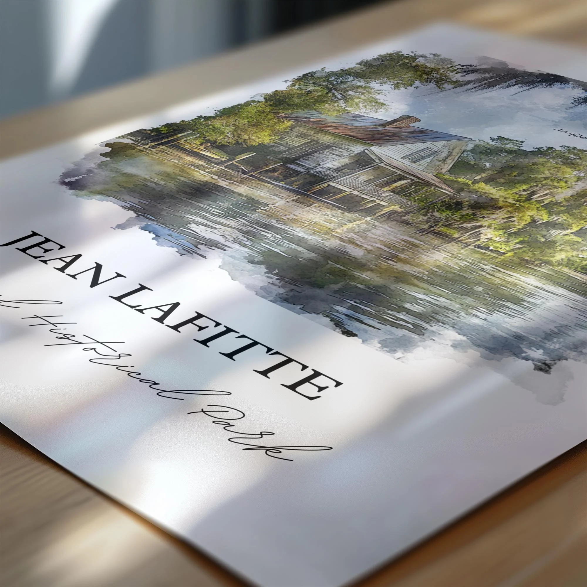 Jean Lafitte National Park, Louisiana – Watercolor Art Print - Image 2