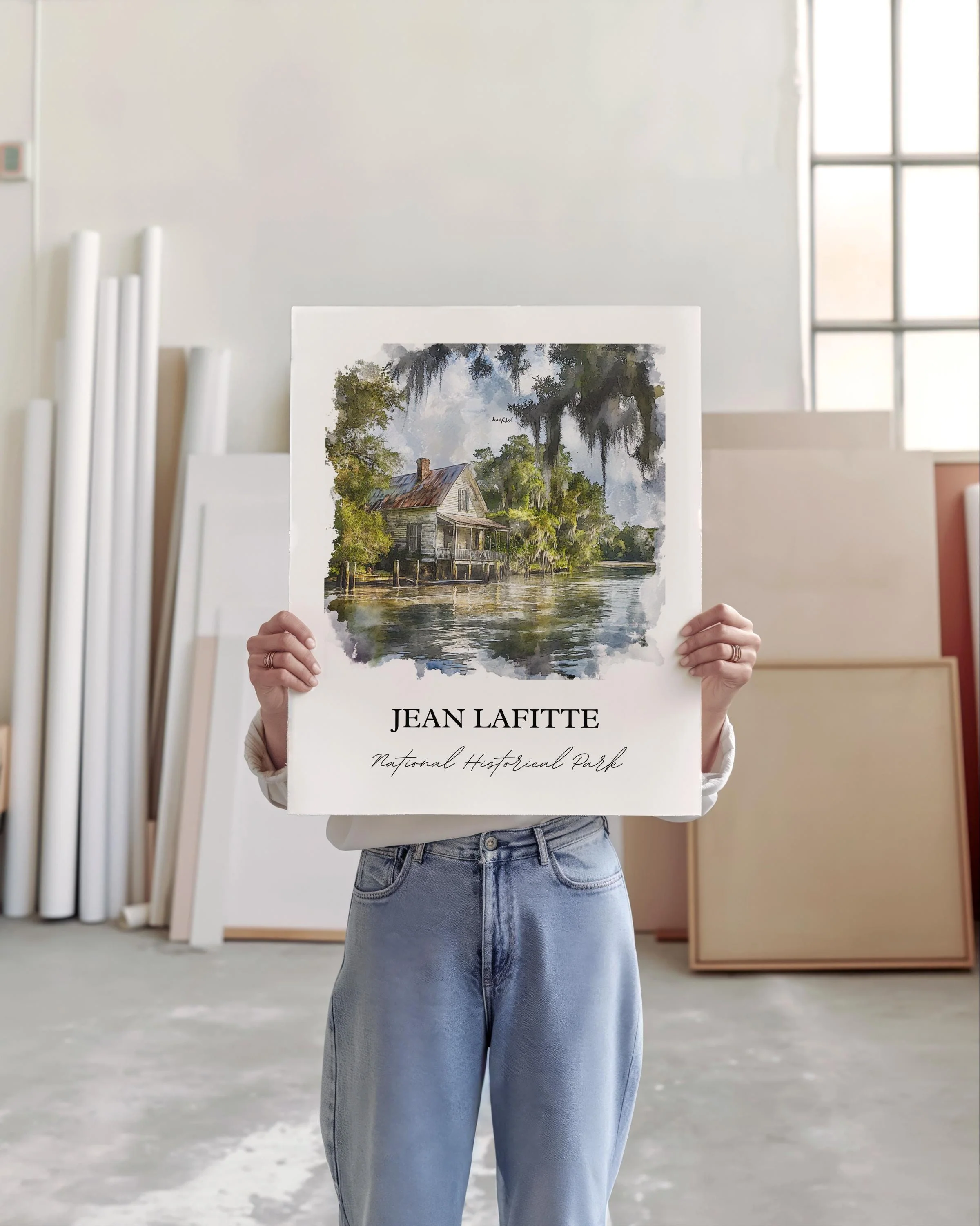 Jean Lafitte National Park, Louisiana – Watercolor Art Print - Image 6