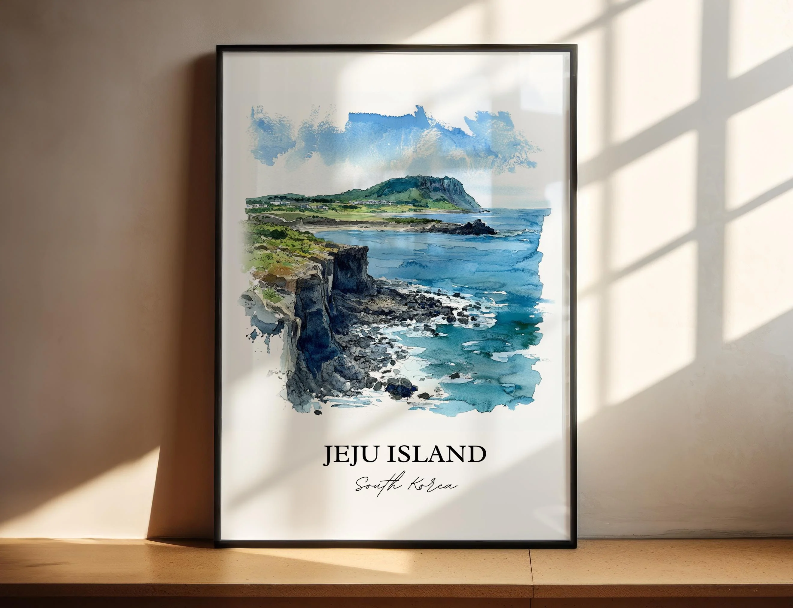 Jeju Island, South Korea – Watercolor Art Print