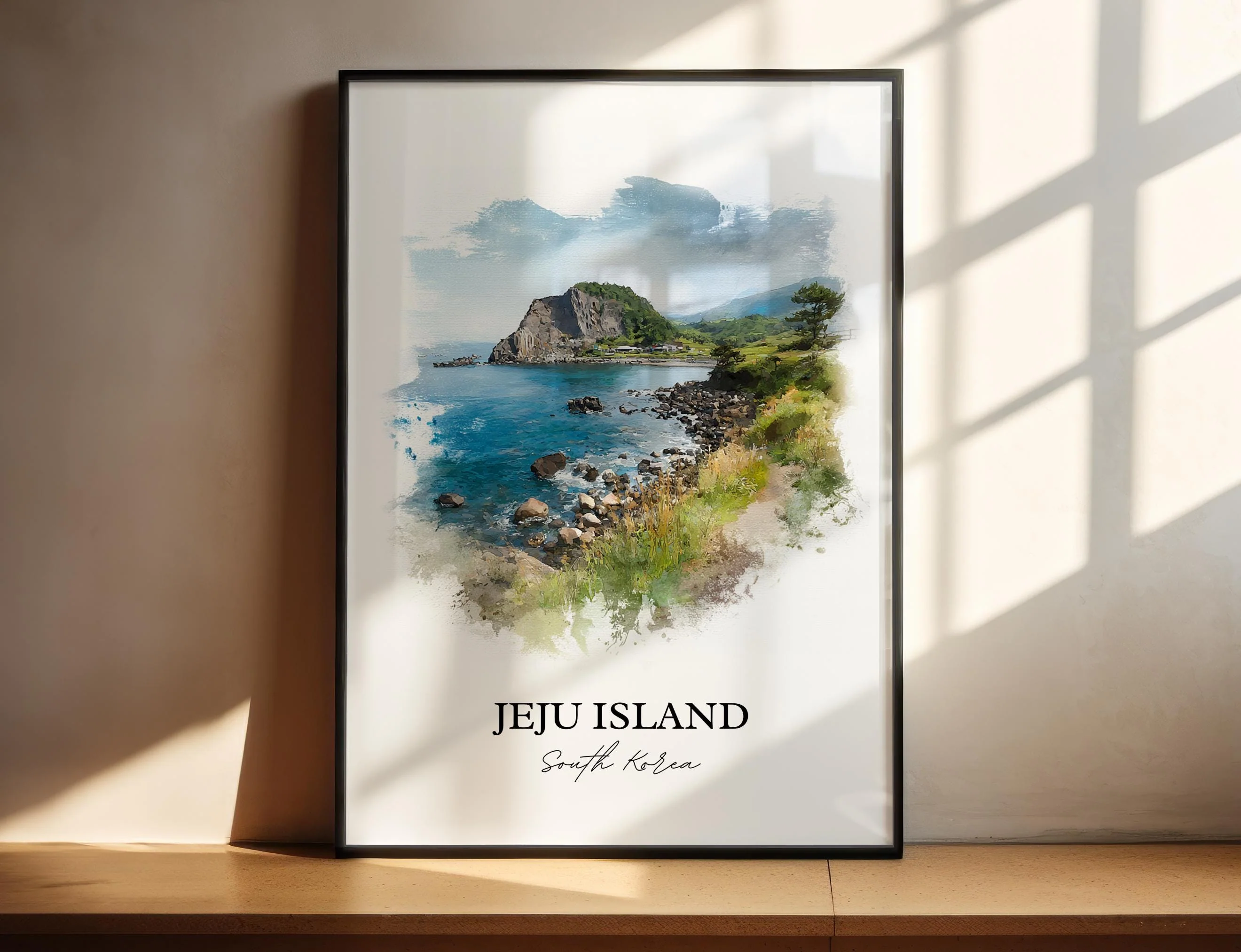 Jeju Island, South Korea – Watercolor Art Print