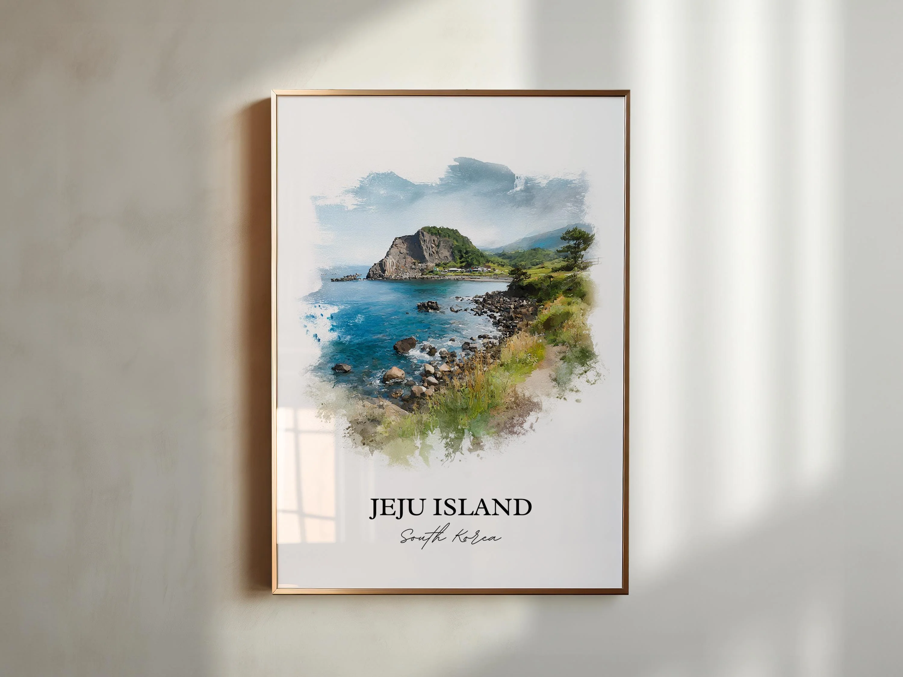 Jeju Island, South Korea – Watercolor Art Print - Image 5