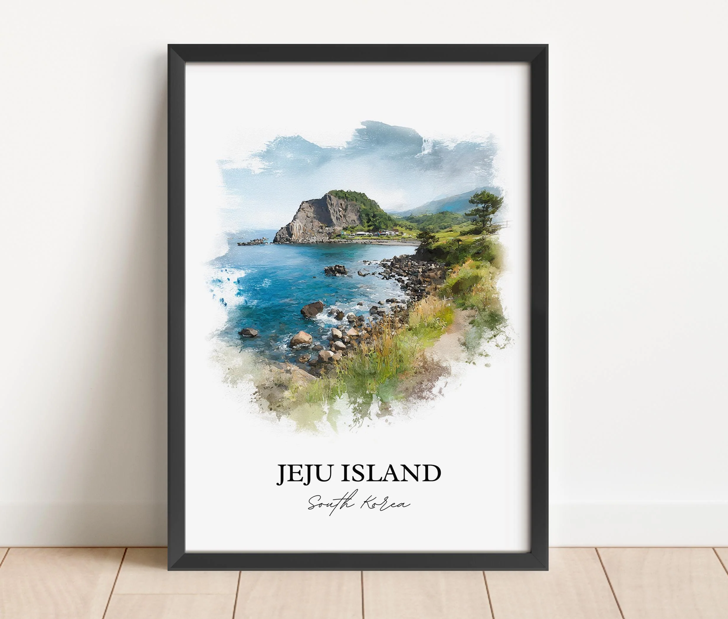 Jeju Island, South Korea – Watercolor Art Print - Image 6