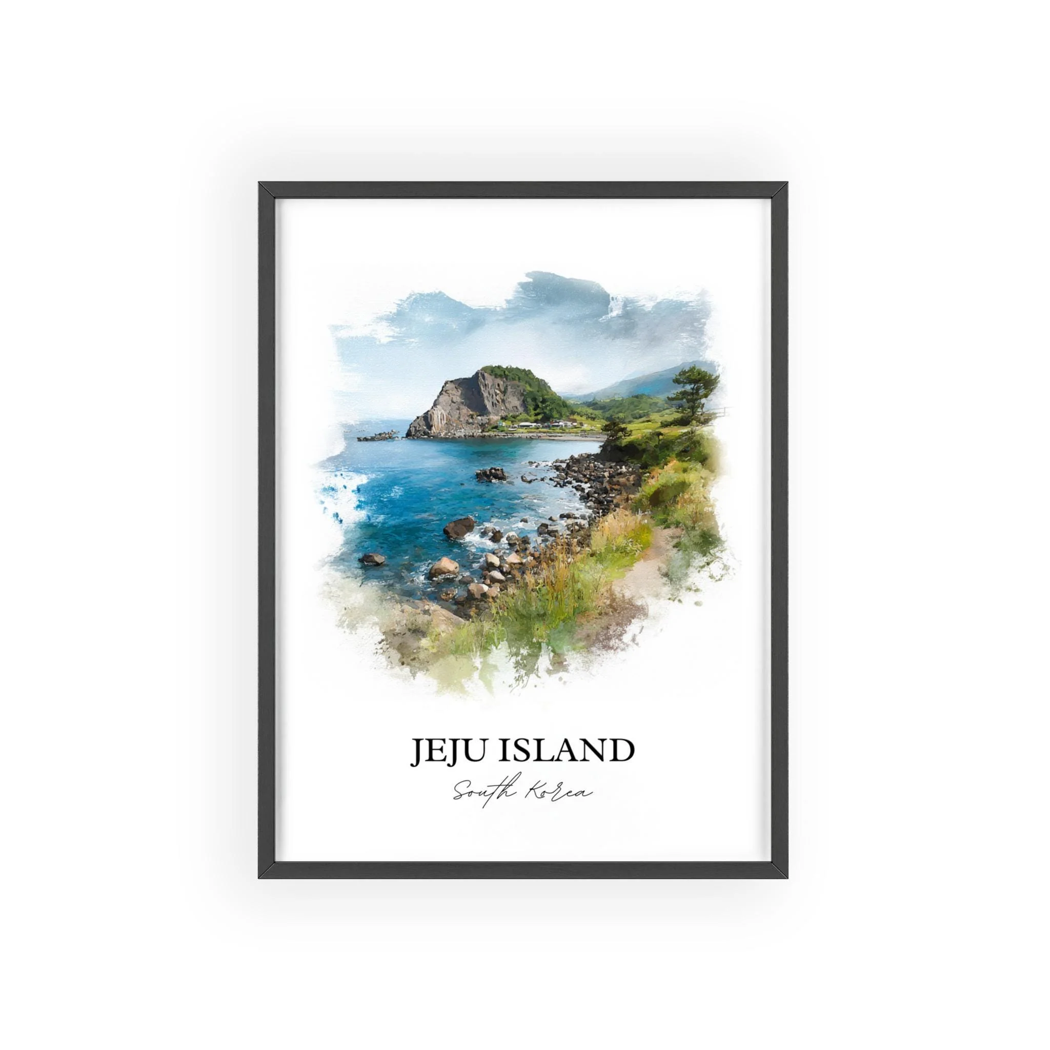 Jeju Island, South Korea – Watercolor Art Print - Image 7