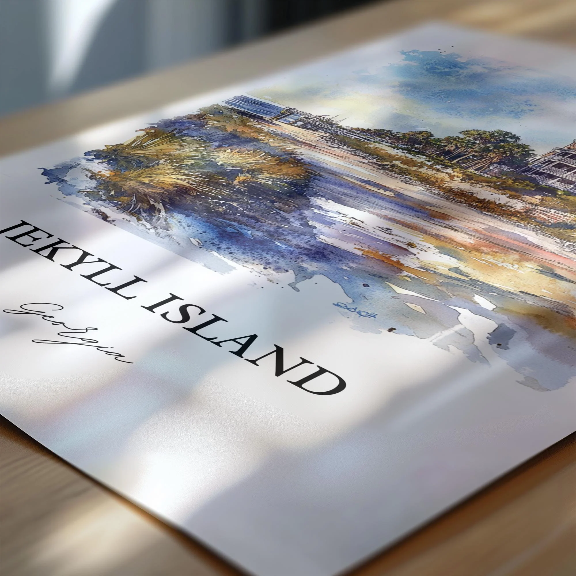 Jekyll Island, Georgia – Watercolor Art Print - Image 2