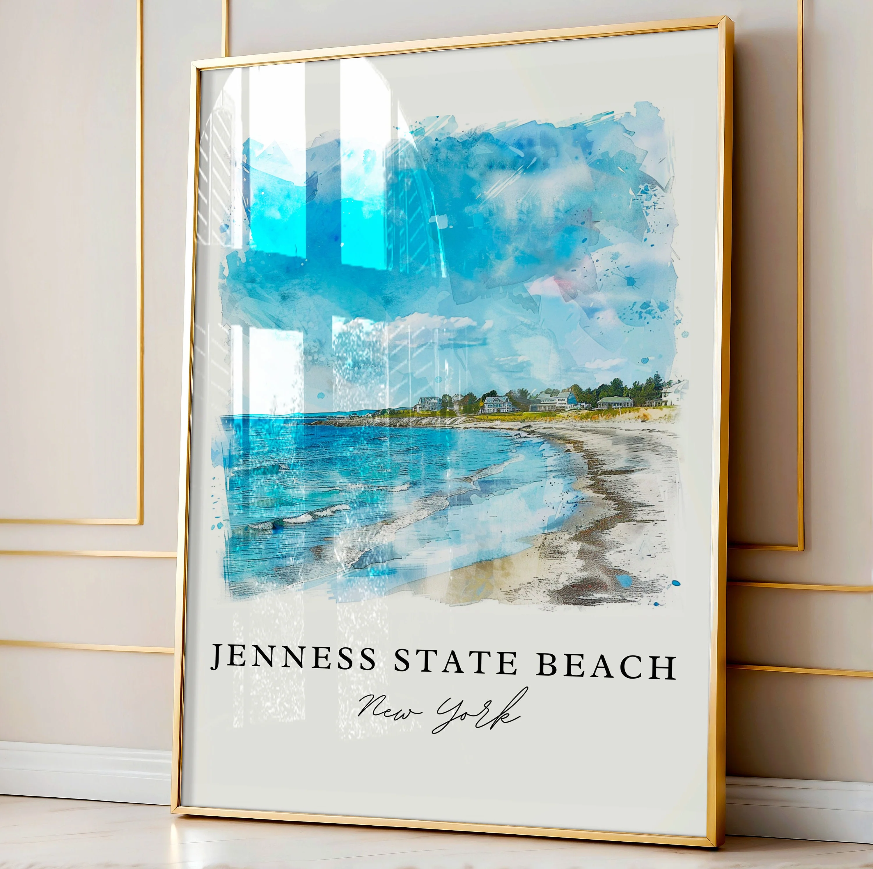 Jenness State Park, New Hampshire, USA – Watercolor Art Print - Image 4