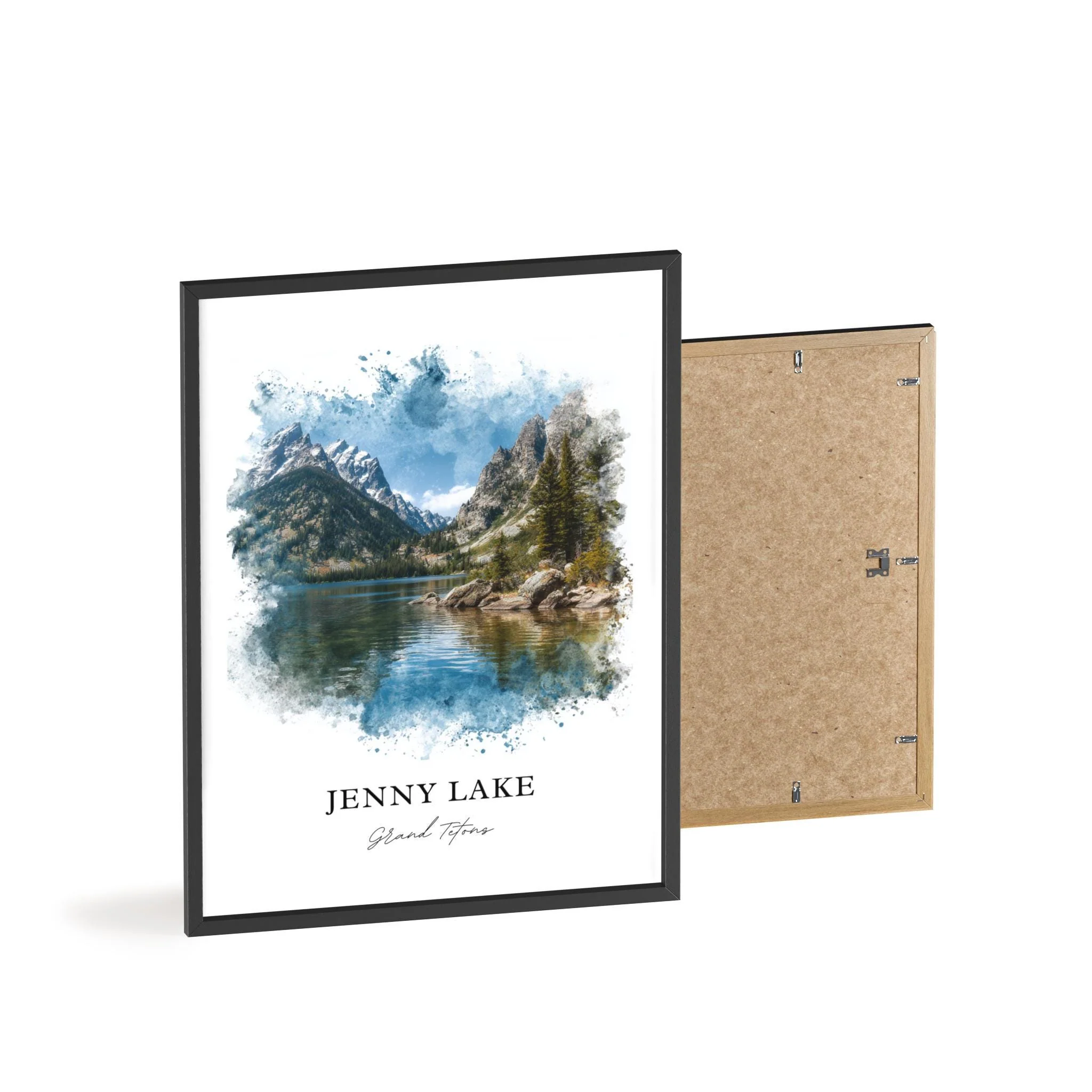 Jenny Lake, USA – Watercolor Art Print - Image 2