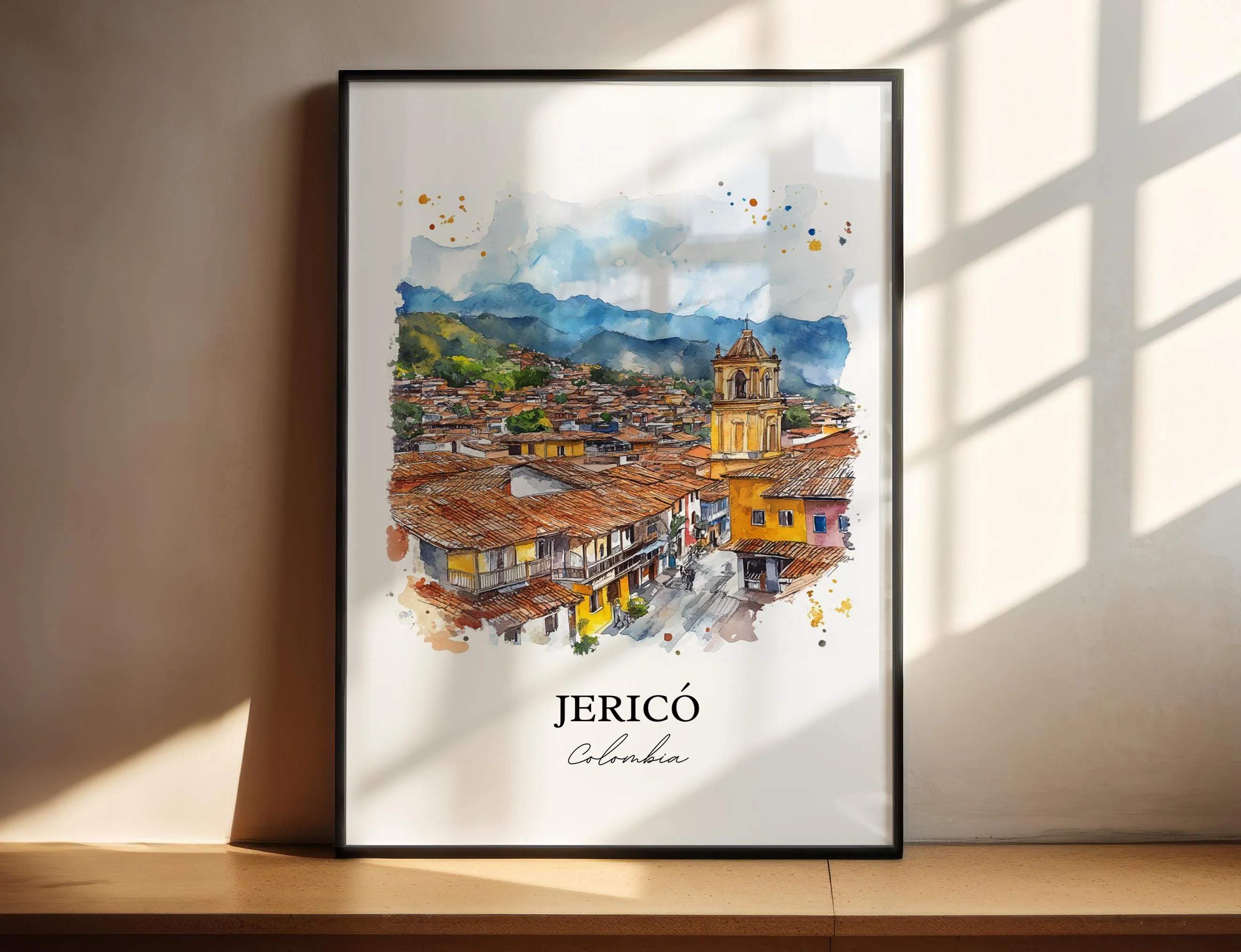 Jericó, Colombia – Watercolor Art Print